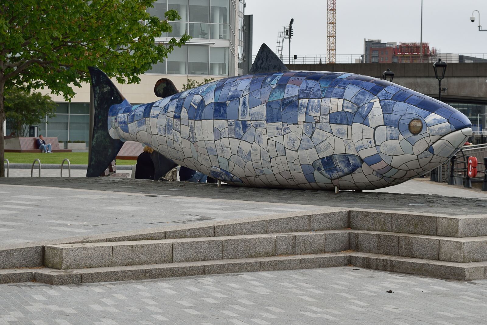 Nikon D5500 sample photo. Belfast, monument, fish photography
