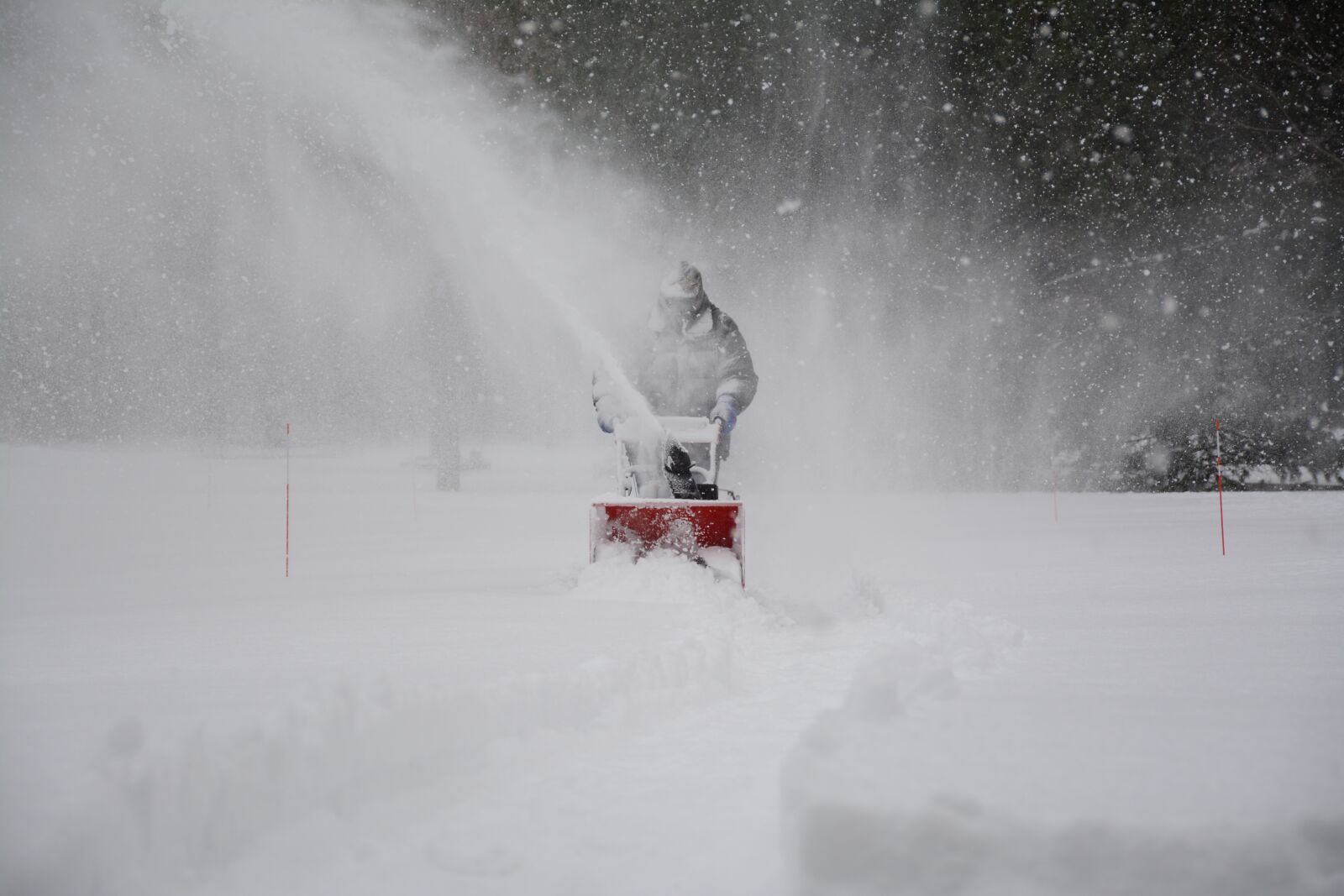 Nikon D7100 sample photo. Snow removal, snowstorm, driveway photography