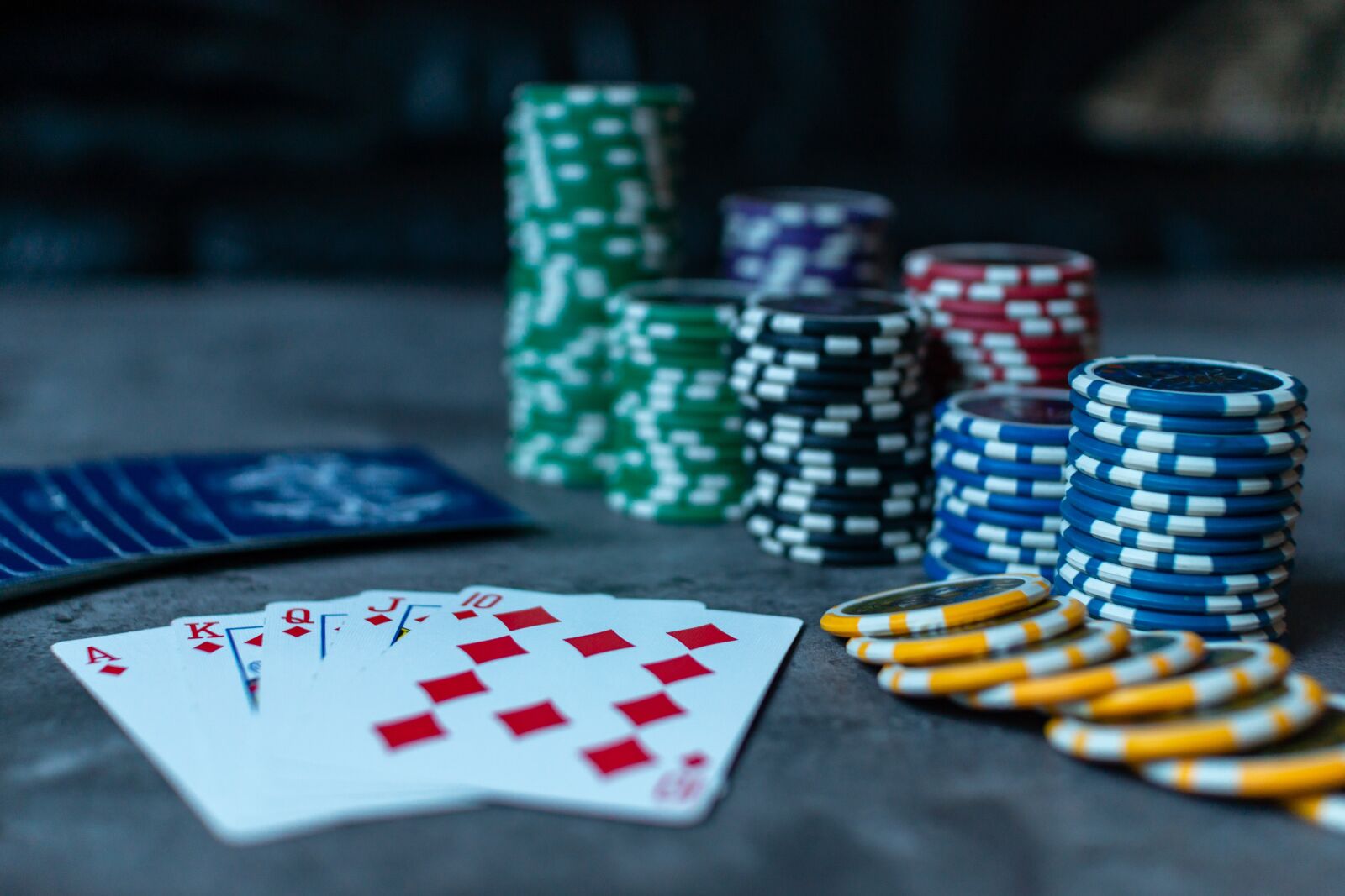 Sony SLT-A65 (SLT-A65V) sample photo. Poker, poker chips, cards photography