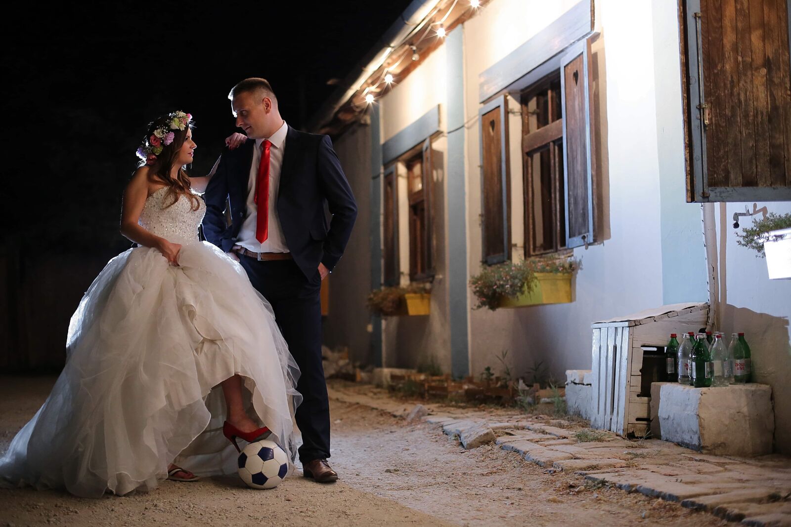 Canon EF 50mm F1.4 USM sample photo. Bride, groom, football player photography