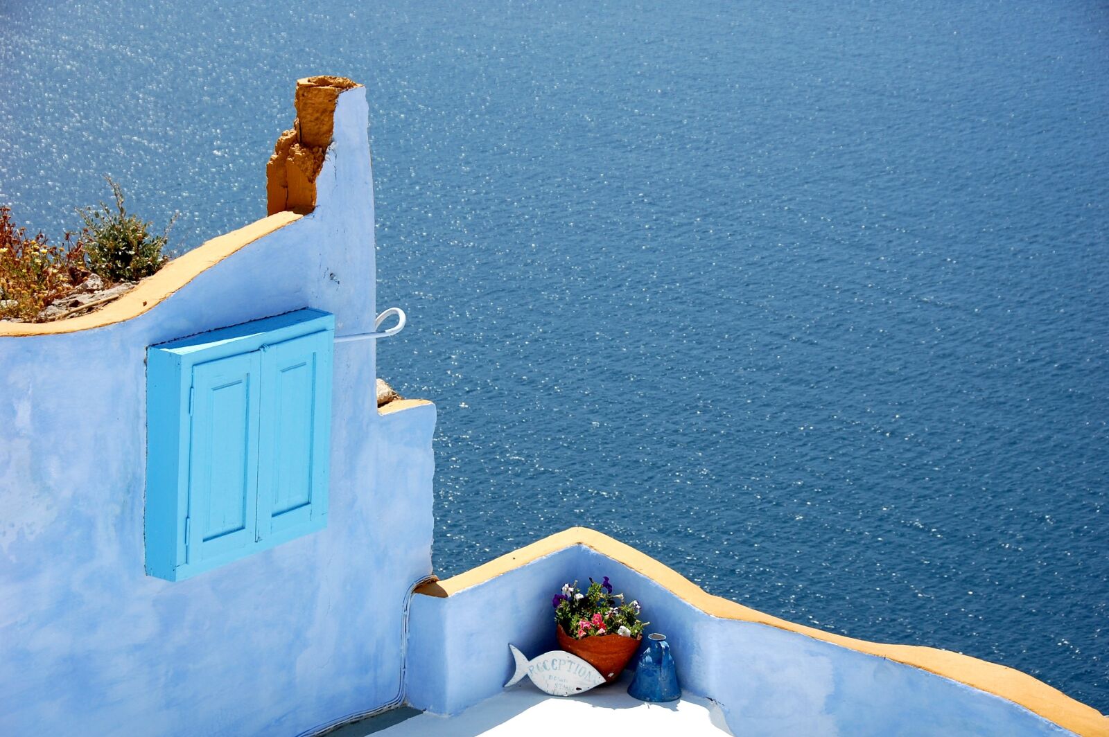 Nikon D40 sample photo. Santorini, blue, island photography