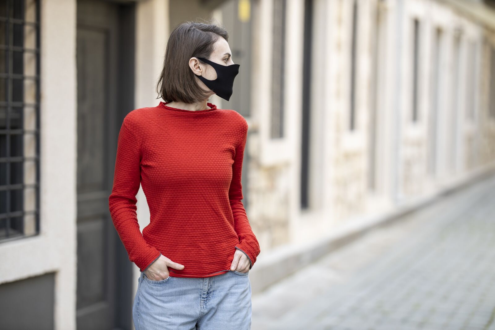 Canon EOS R + Canon RF 85mm F1.2L USM sample photo. Mask, coronavirus, quarantine photography