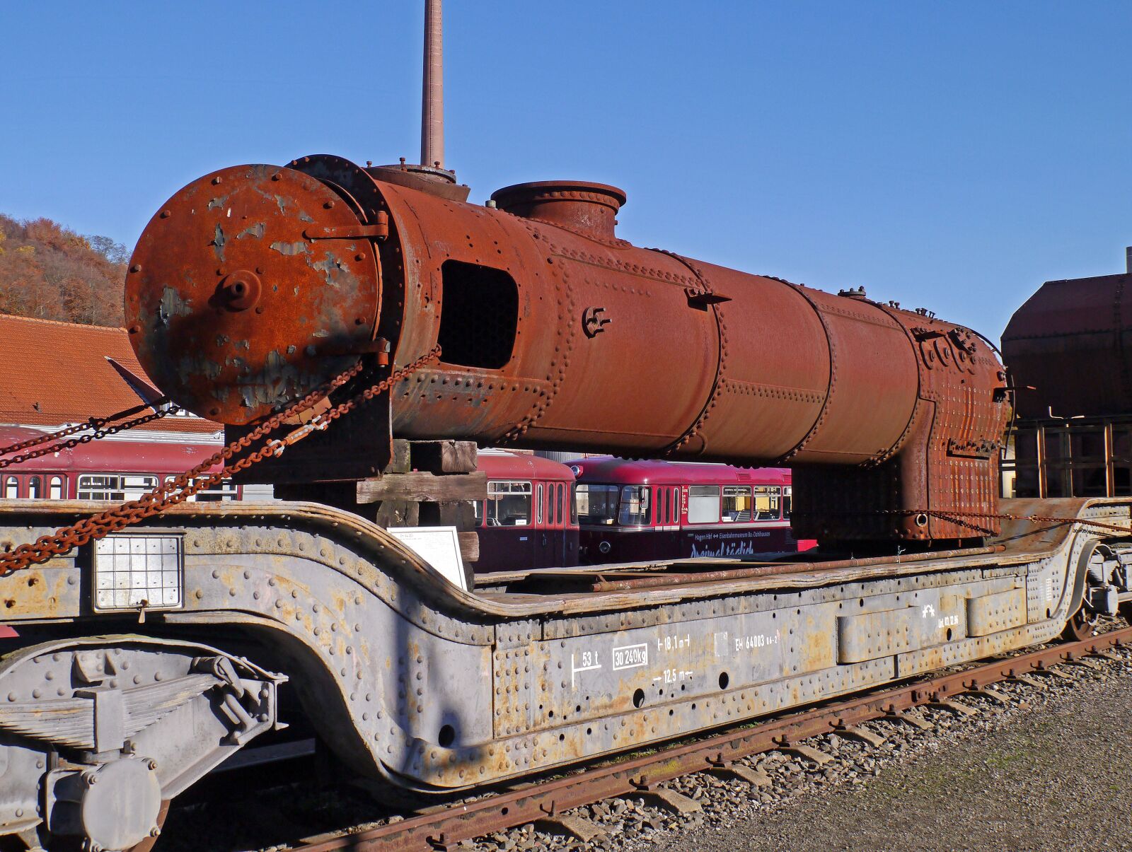 Panasonic Lumix DMC-GX1 sample photo. Steam locomotive boiler, railway photography