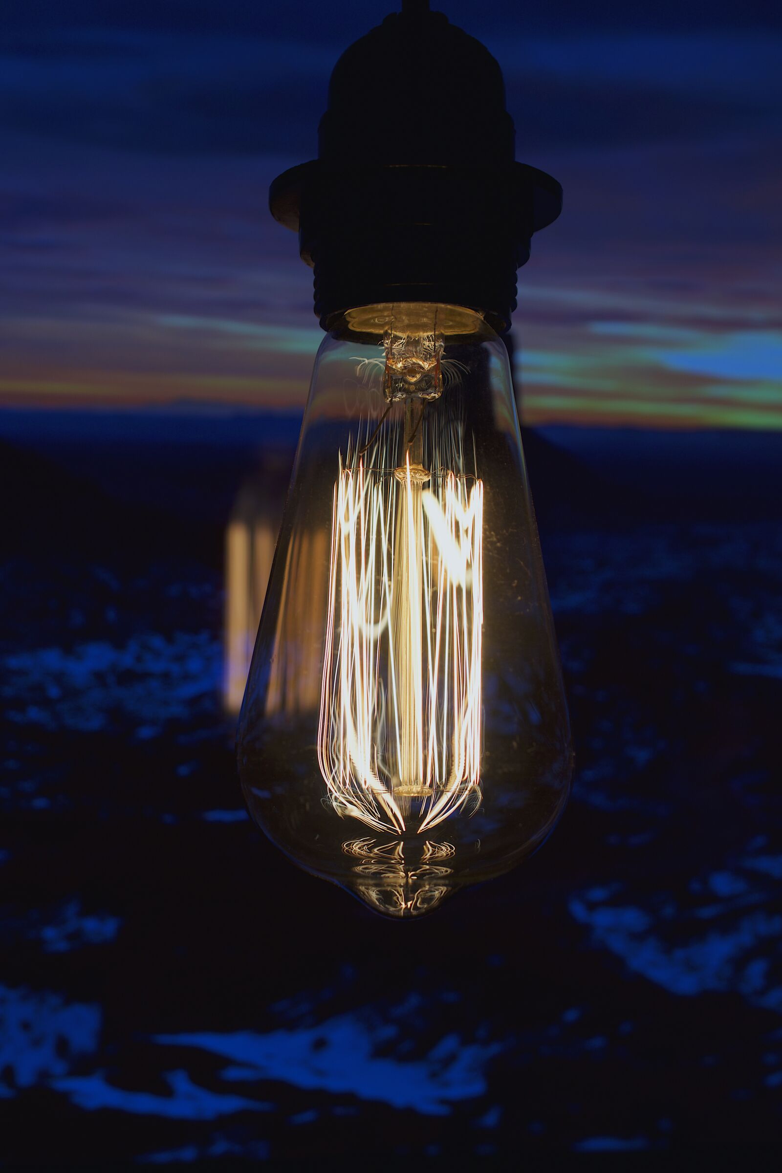 Nikon D5300 sample photo. Light bulb, filament, vintage photography