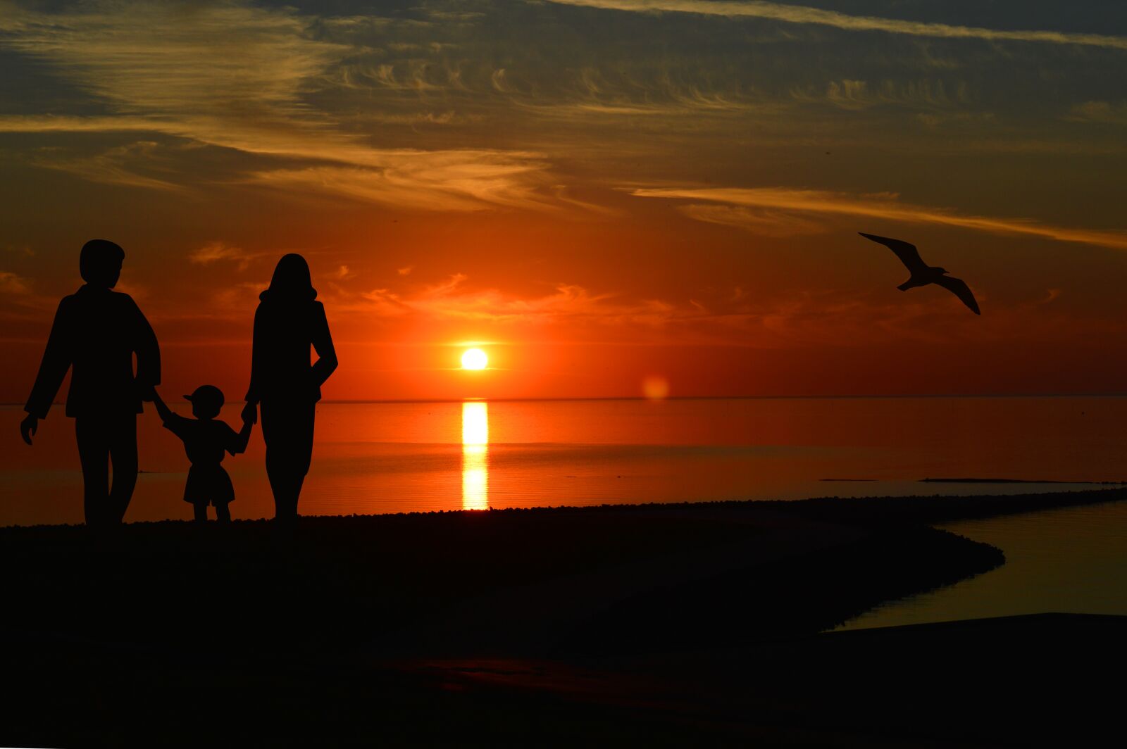 Nikon D3200 sample photo. Sunset, north sea, sun photography