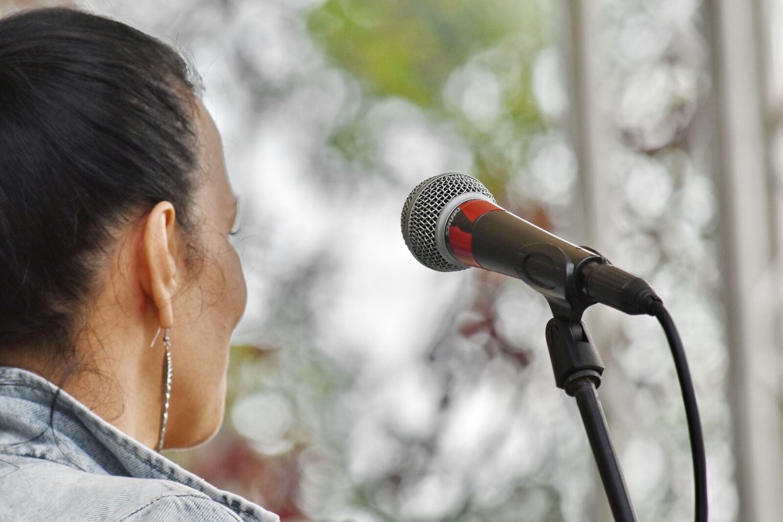 Nikon D5500 sample photo. Music, microphone, portrait, singer photography