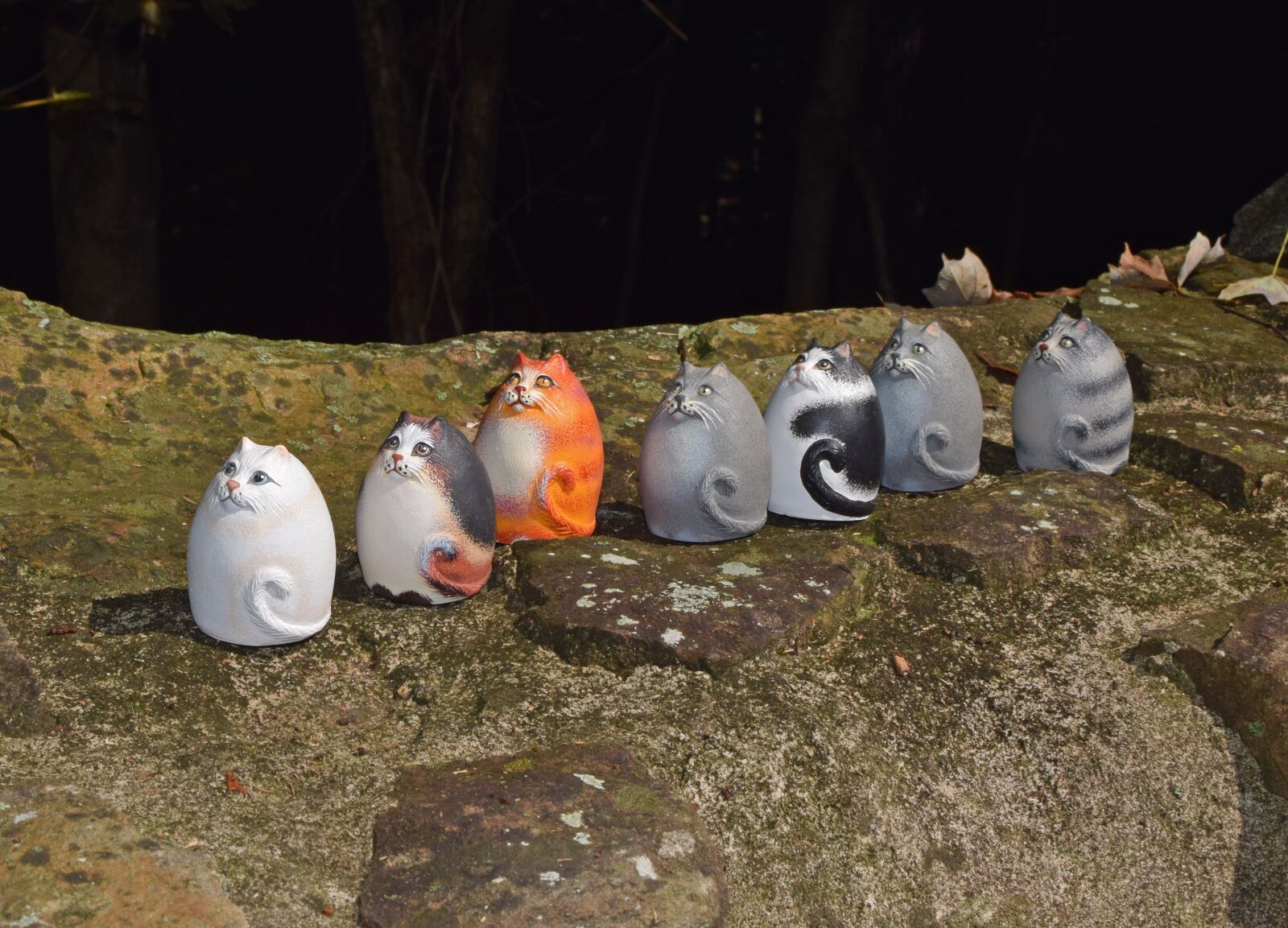 Nikon D3300 sample photo. Ceramic cats, cat-pack, handmade photography