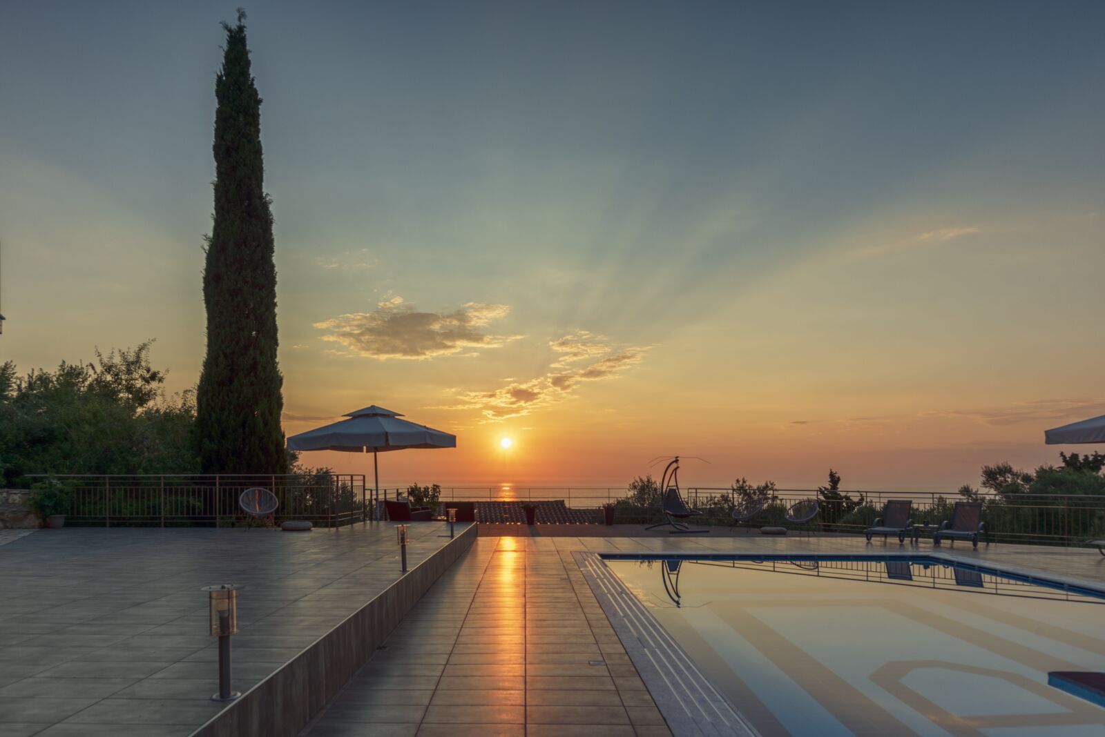Nikon D750 sample photo. Sunset, pool, sea photography
