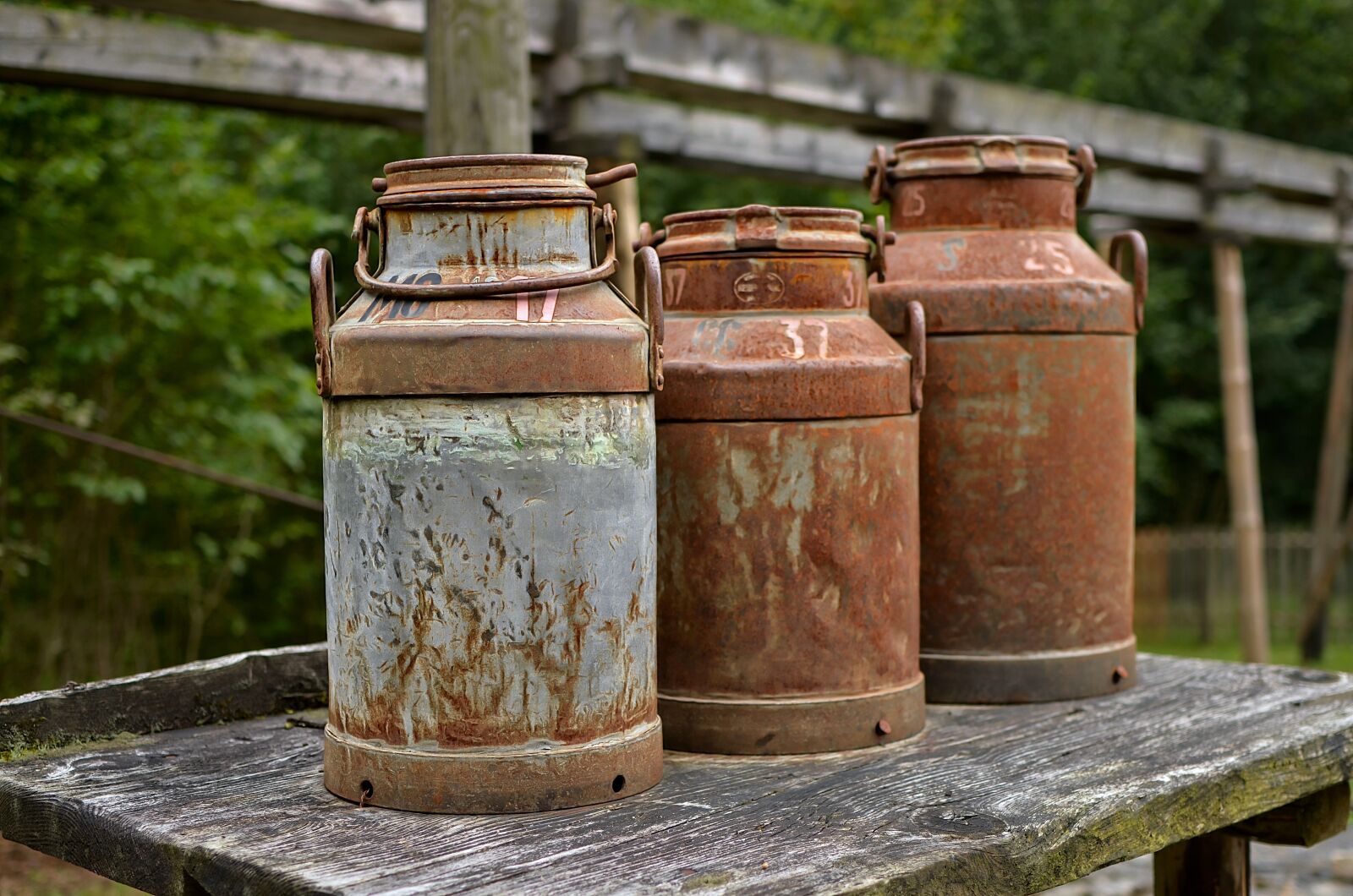 Nikon D7000 sample photo. Barrel, milk, blaszanki photography