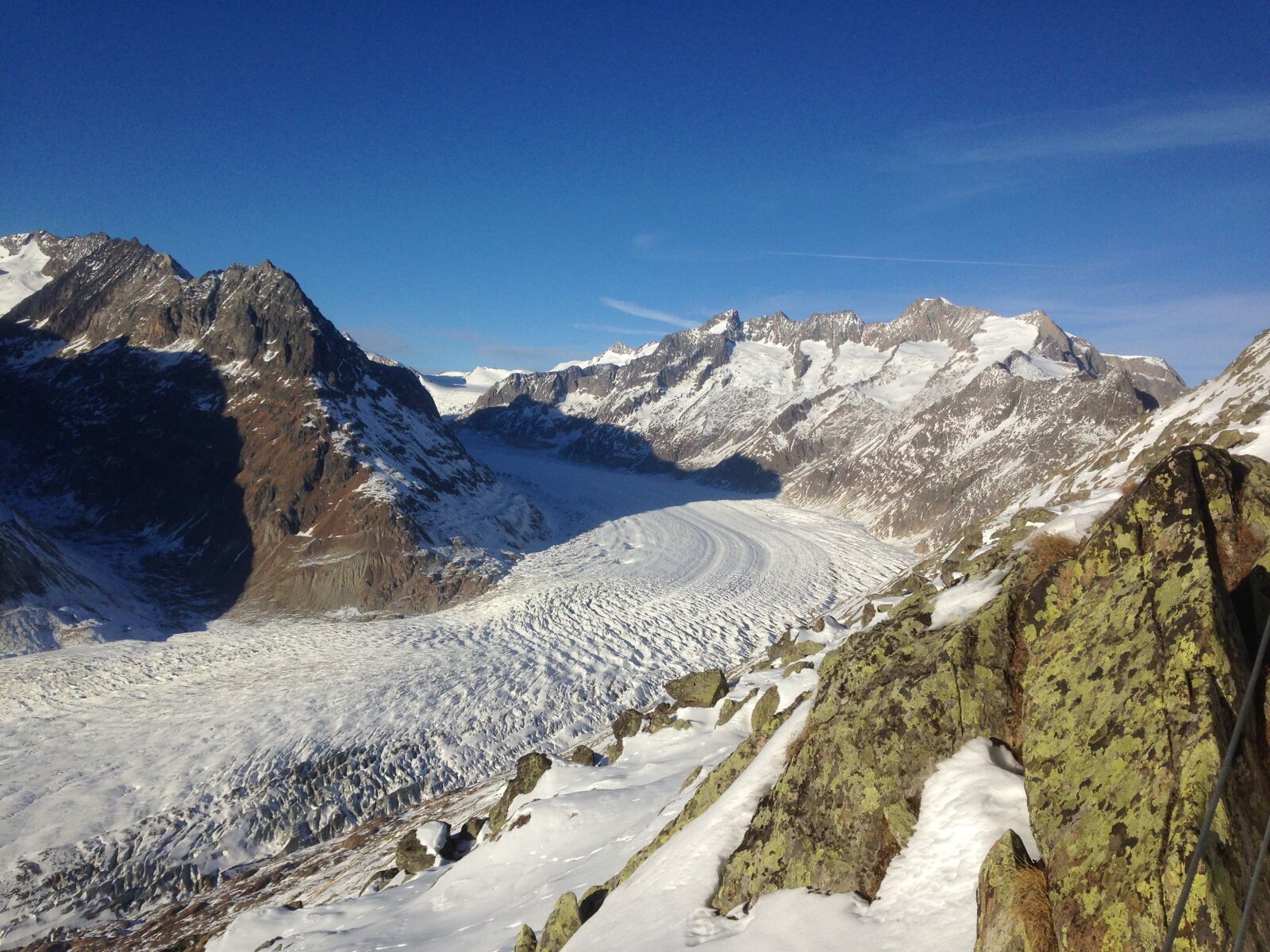 iPhone 5 back camera 4.12mm f/2.4 sample photo. Aletschgletscher, berge, blauer, himmel photography