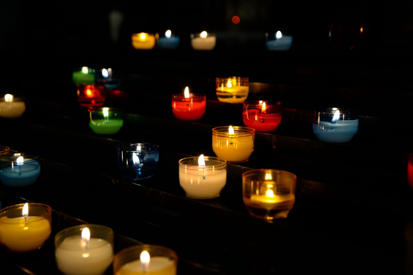 Nikon D610 sample photo. Candles, lit, church photography