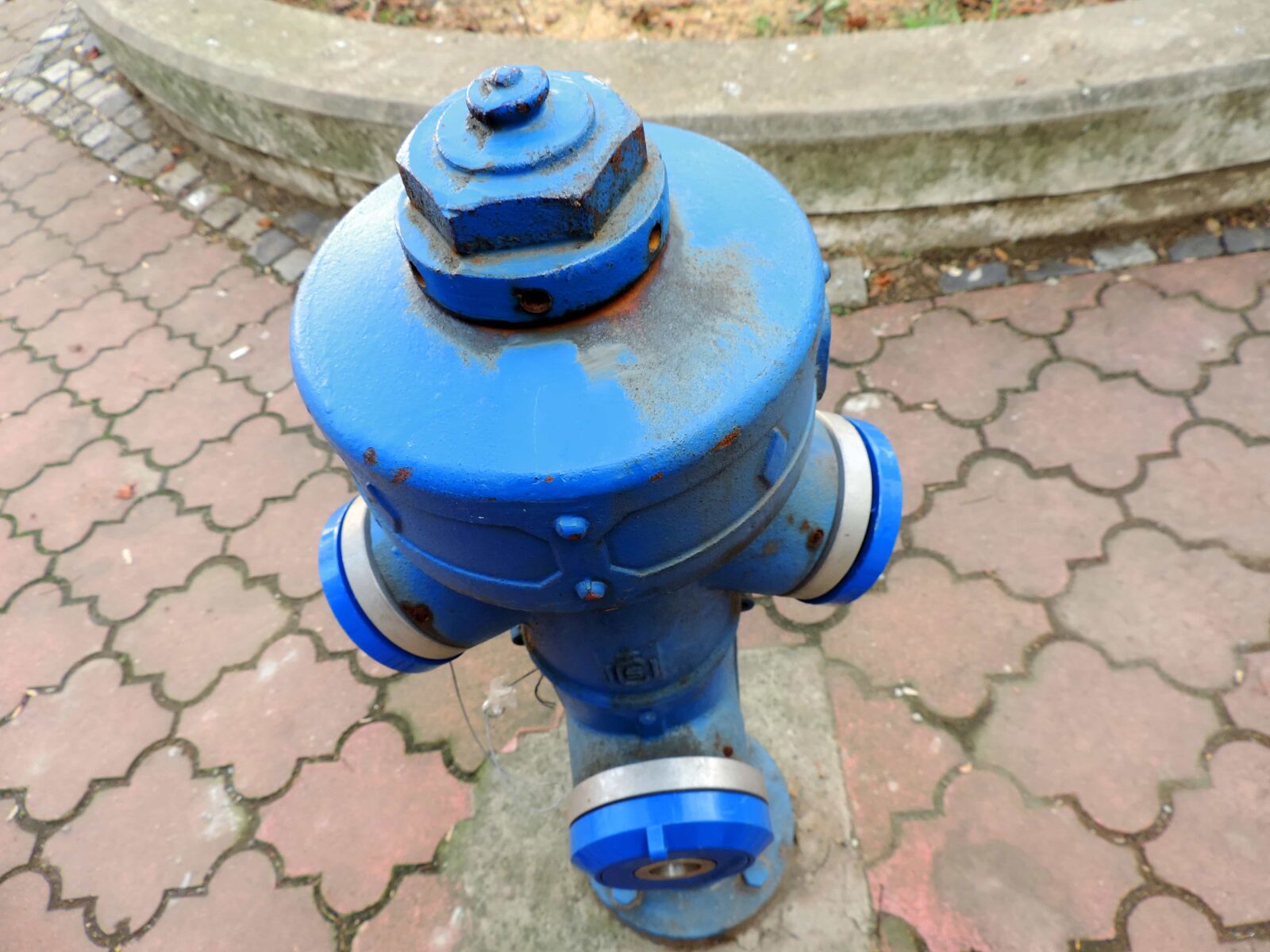 Nikon Coolpix P520 sample photo. Blue, cast iron, hydrant photography