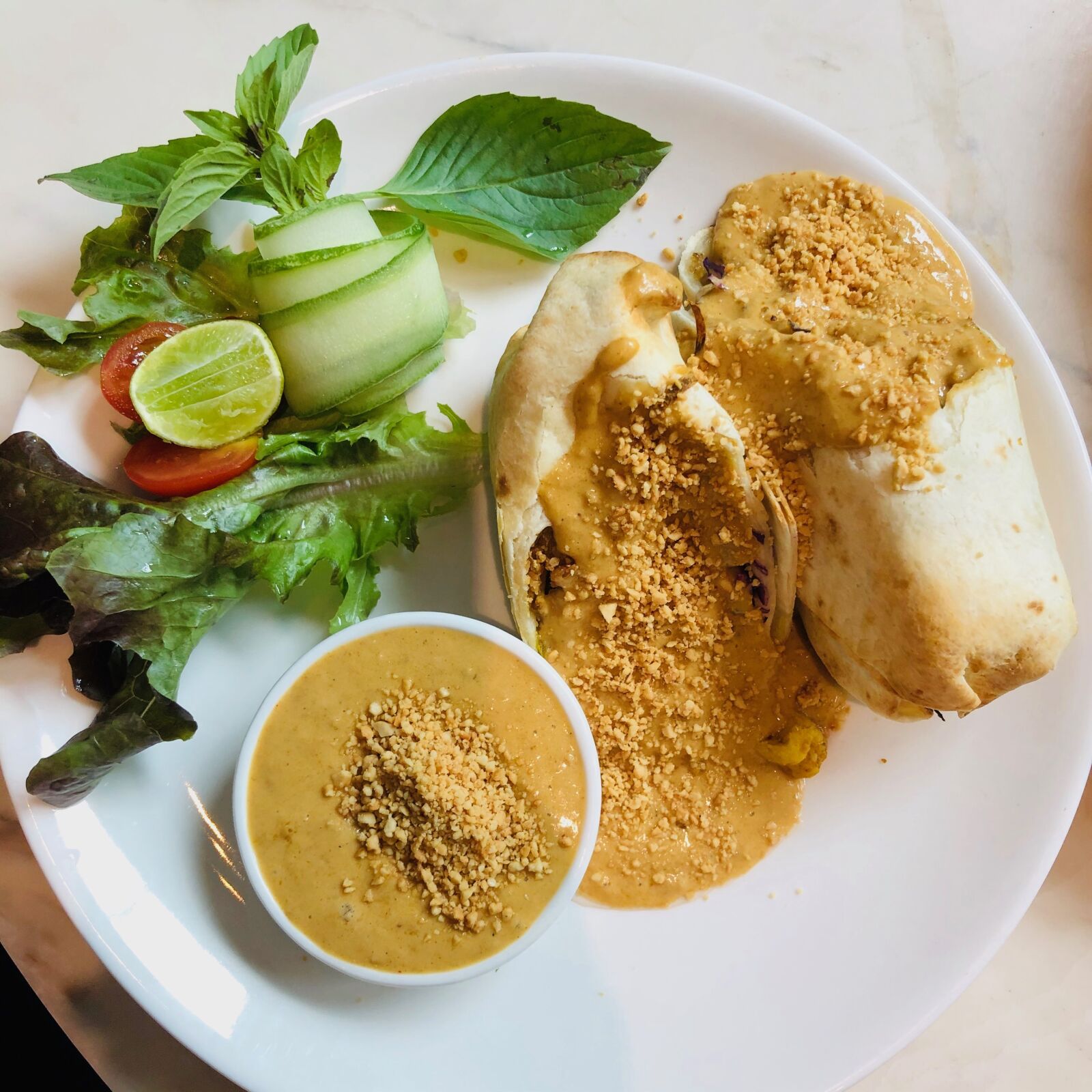 iPhone X back dual camera 4mm f/1.8 sample photo. Vegan, thailand, food photography