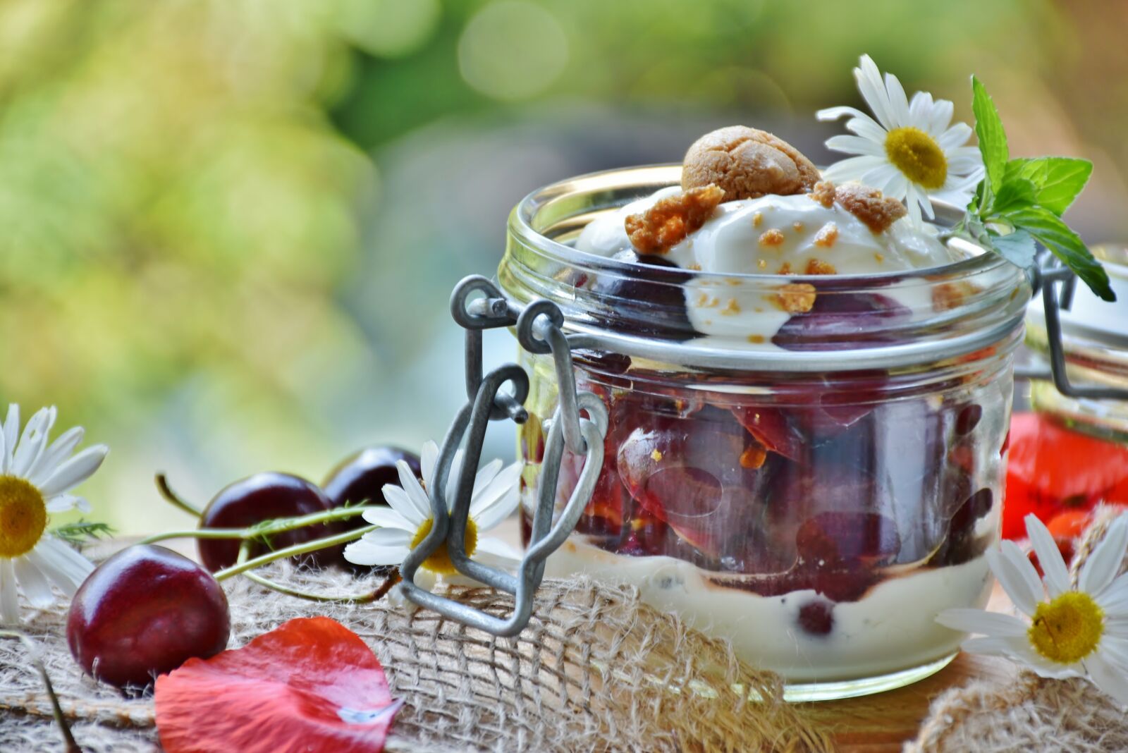 Nikon D7200 sample photo. Cherries, cherry dessert, cream photography