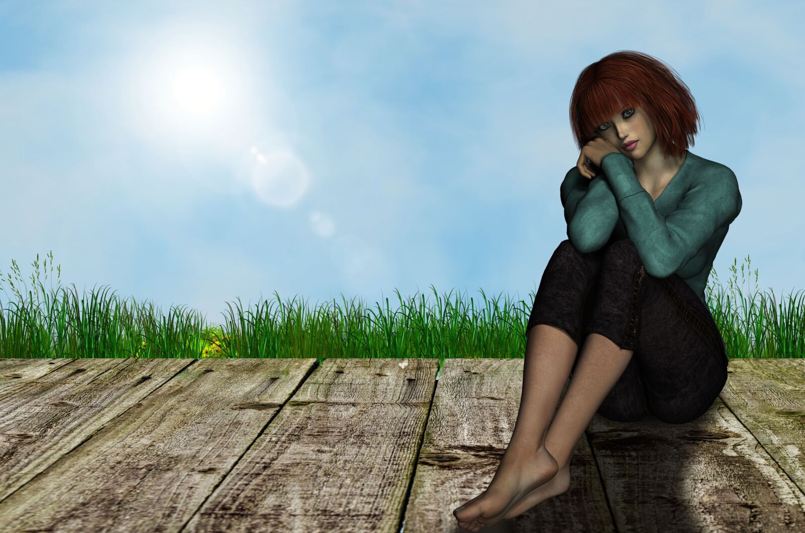 Nikon D5100 sample photo. Nature, girl, sky photography