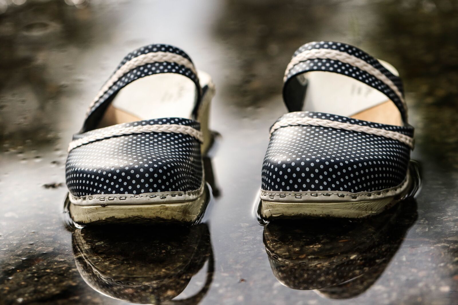 Canon EOS 7D Mark II sample photo. Clogs, puddle, footwear photography