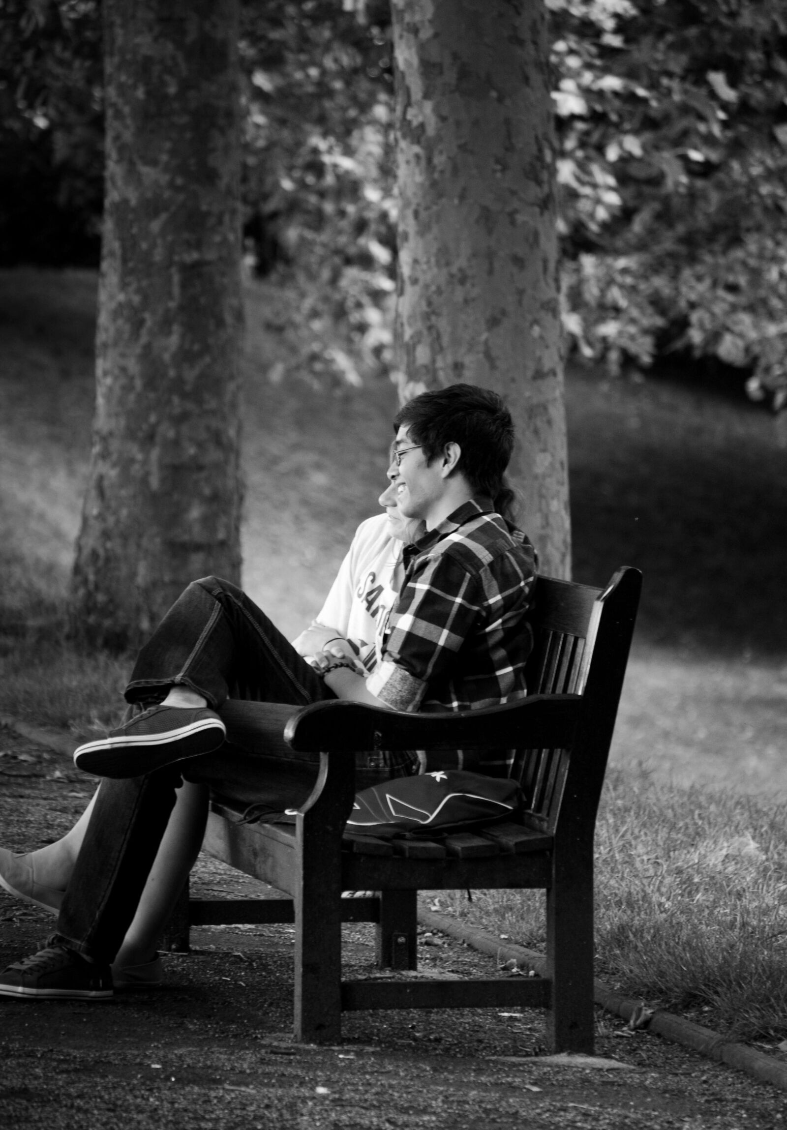 Nikon D3100 sample photo. Bench, couple, love photography