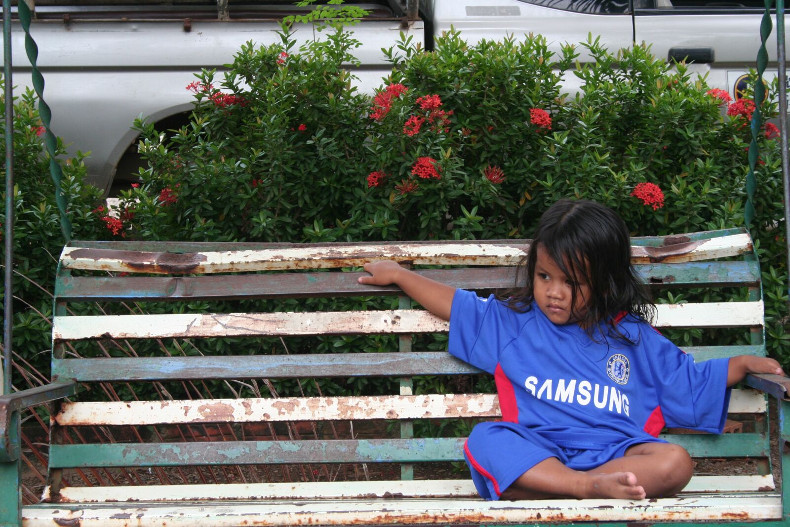 Canon EOS 350D (EOS Digital Rebel XT / EOS Kiss Digital N) sample photo. Blue, cambodia, little, girl photography