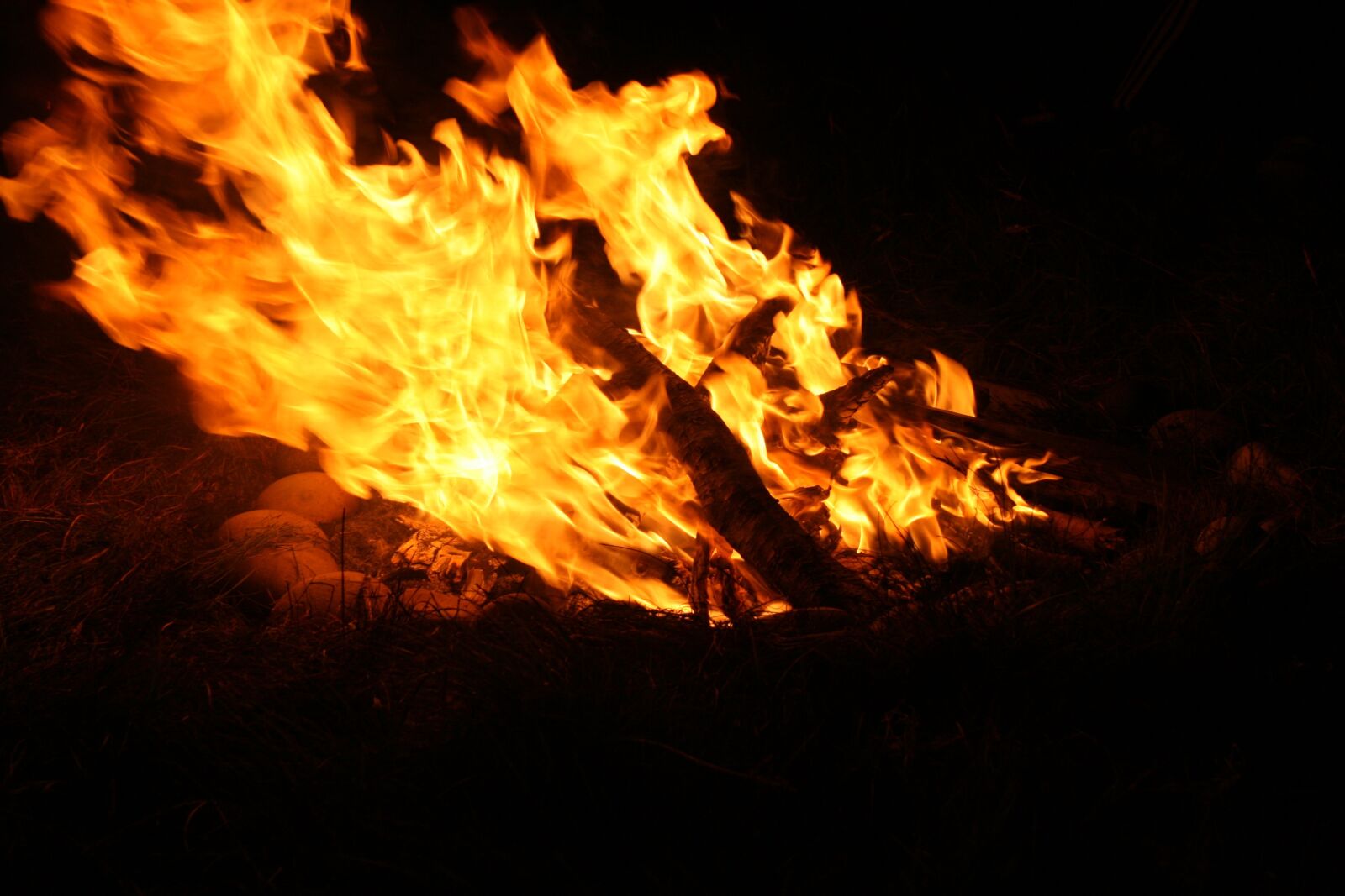 Canon EOS 400D (EOS Digital Rebel XTi / EOS Kiss Digital X) sample photo. Fire, campfire, flame photography