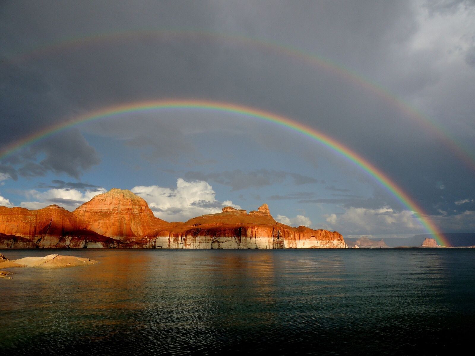 Nikon Coolpix P510 sample photo. Rainbow, lake powell, padre photography