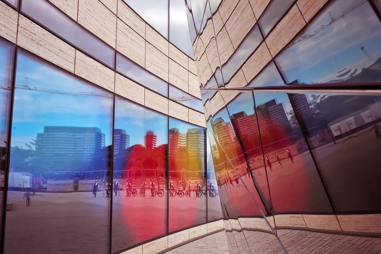 Olympus OM-D E-M10 sample photo. Architecture, glass, modern photography
