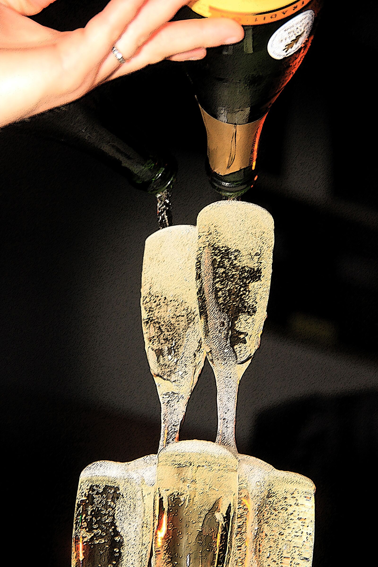 Canon EOS 7D sample photo. Champagne, wedding, bubble photography