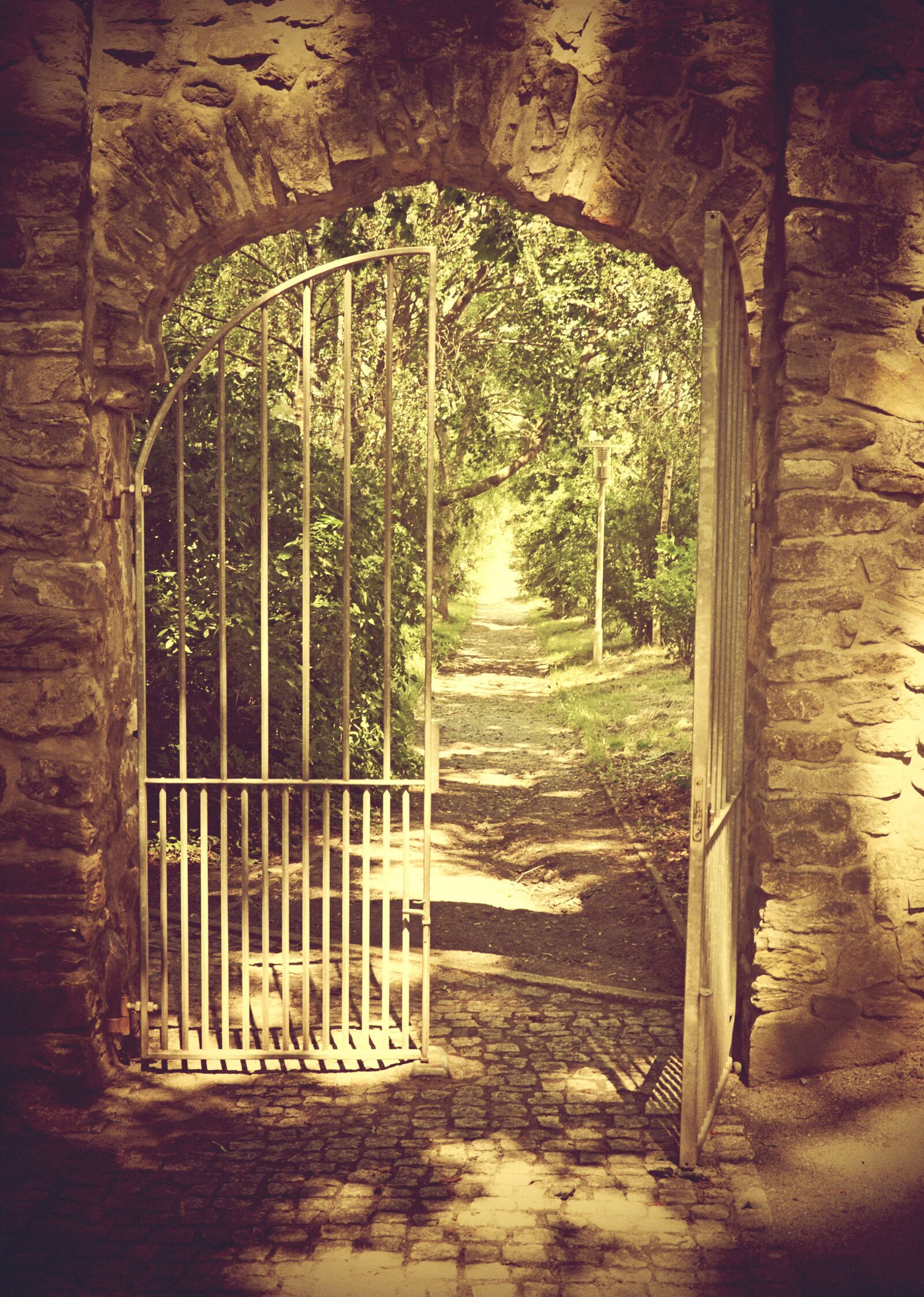 Nikon D5100 sample photo. Iron gate, wall, old photography