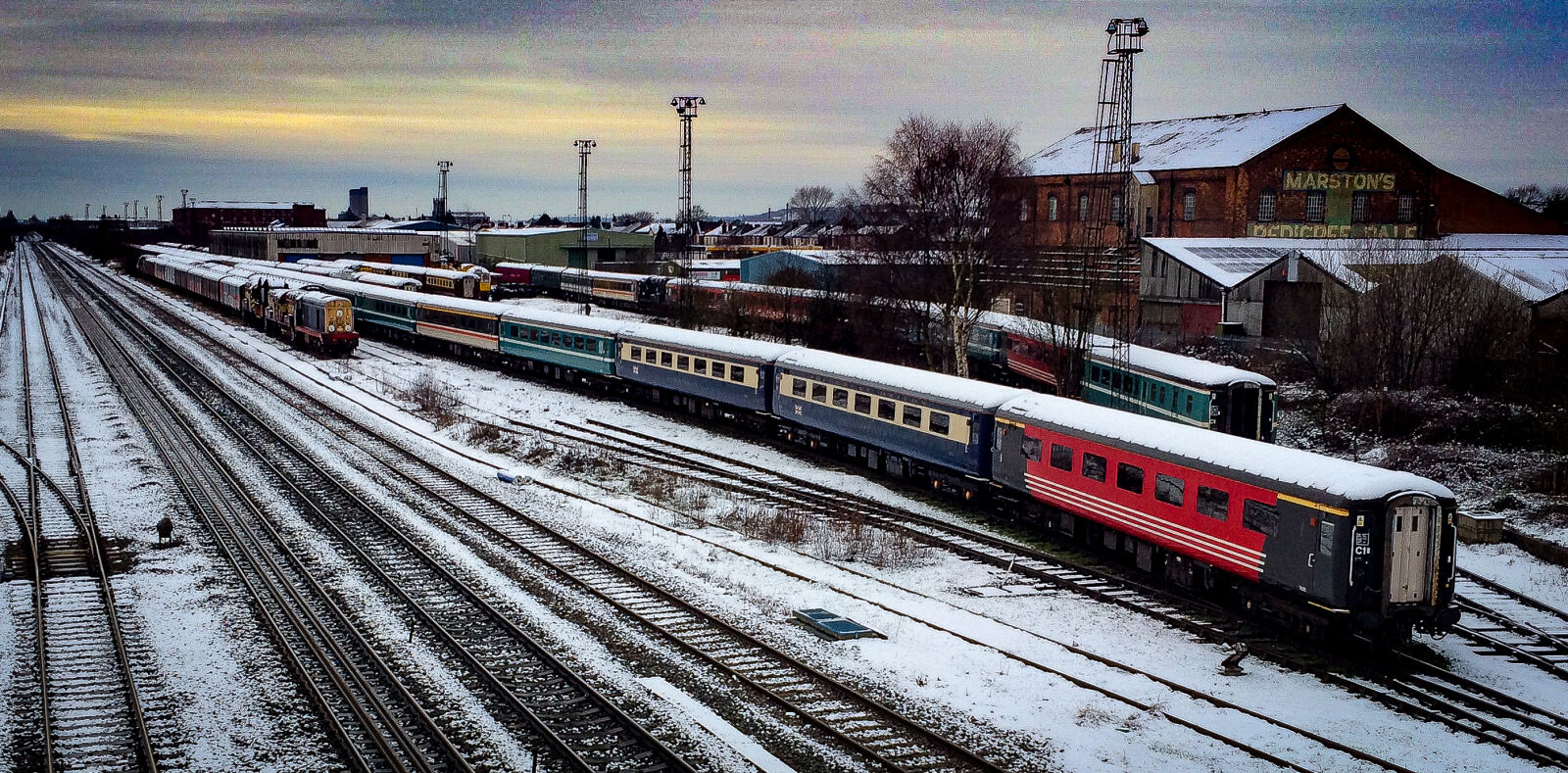 iPhone 5s back camera 4.15mm f/2.2 sample photo. Marstons, railway, sidelines, sky photography