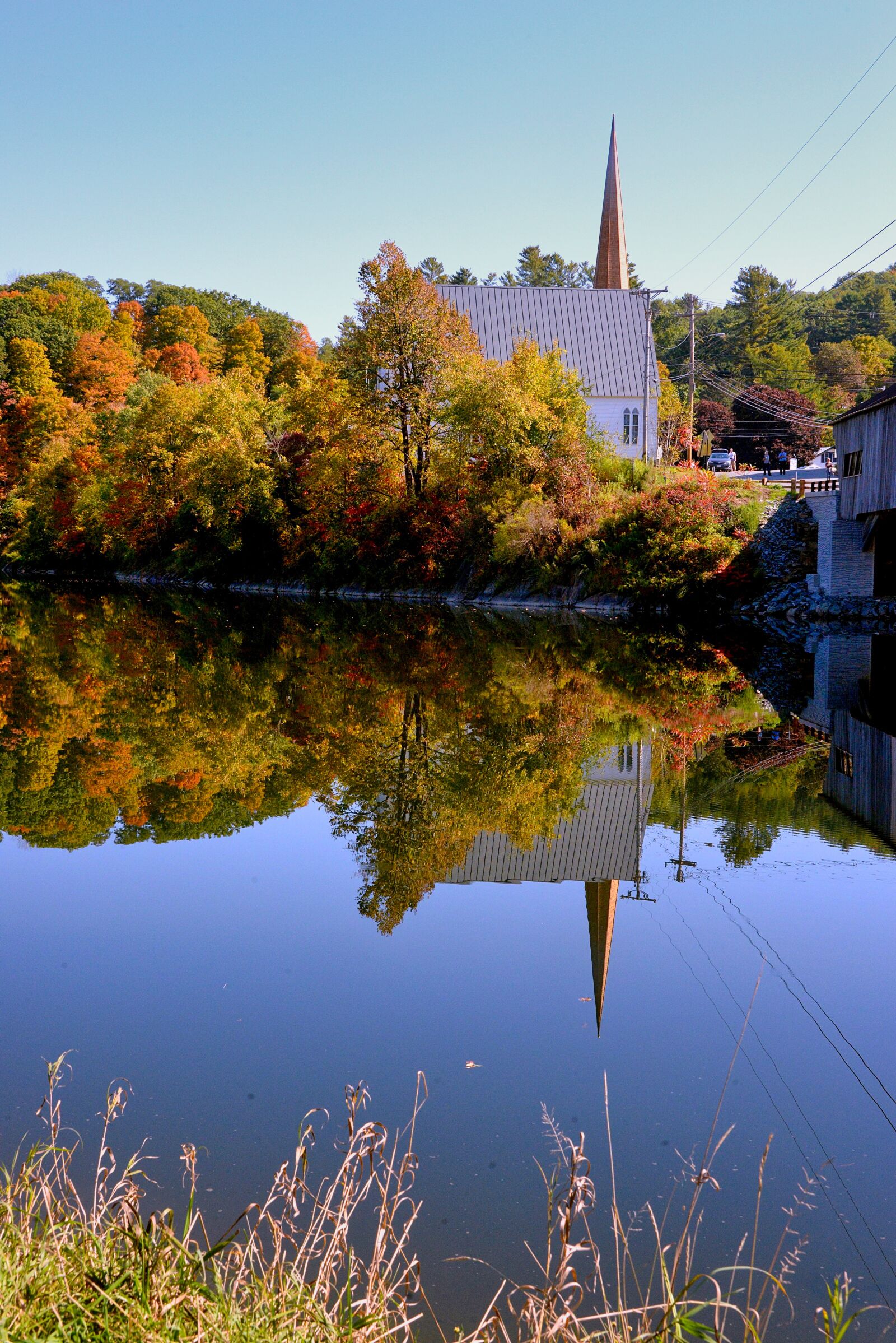 Nikon D610 sample photo. Reflections, fall, new england photography