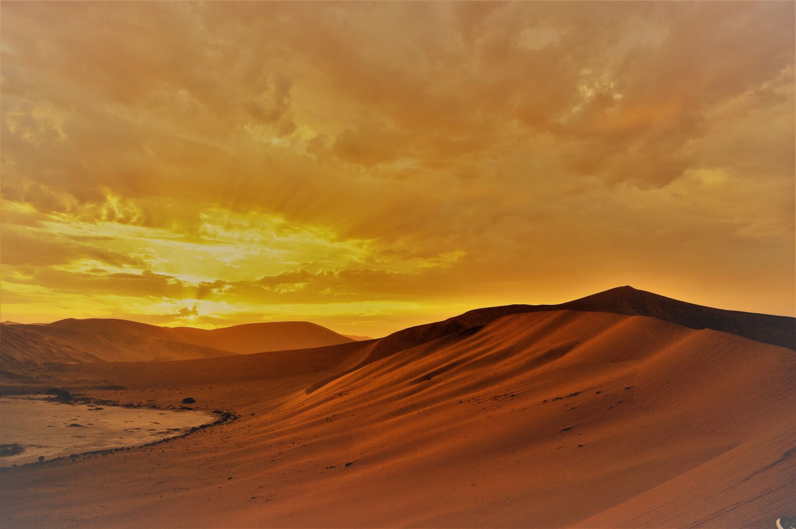 Nikon D3200 sample photo. Sunrise, desert, sand photography