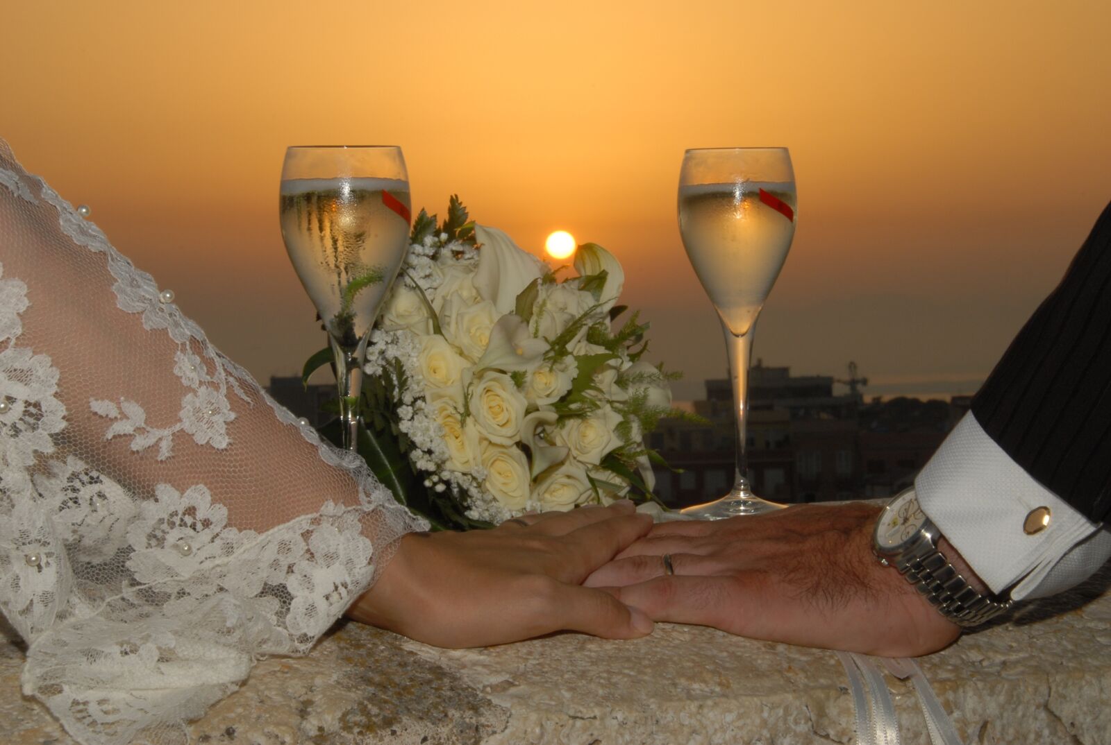 Nikon D200 sample photo. Marriage, sunset, wedding photography