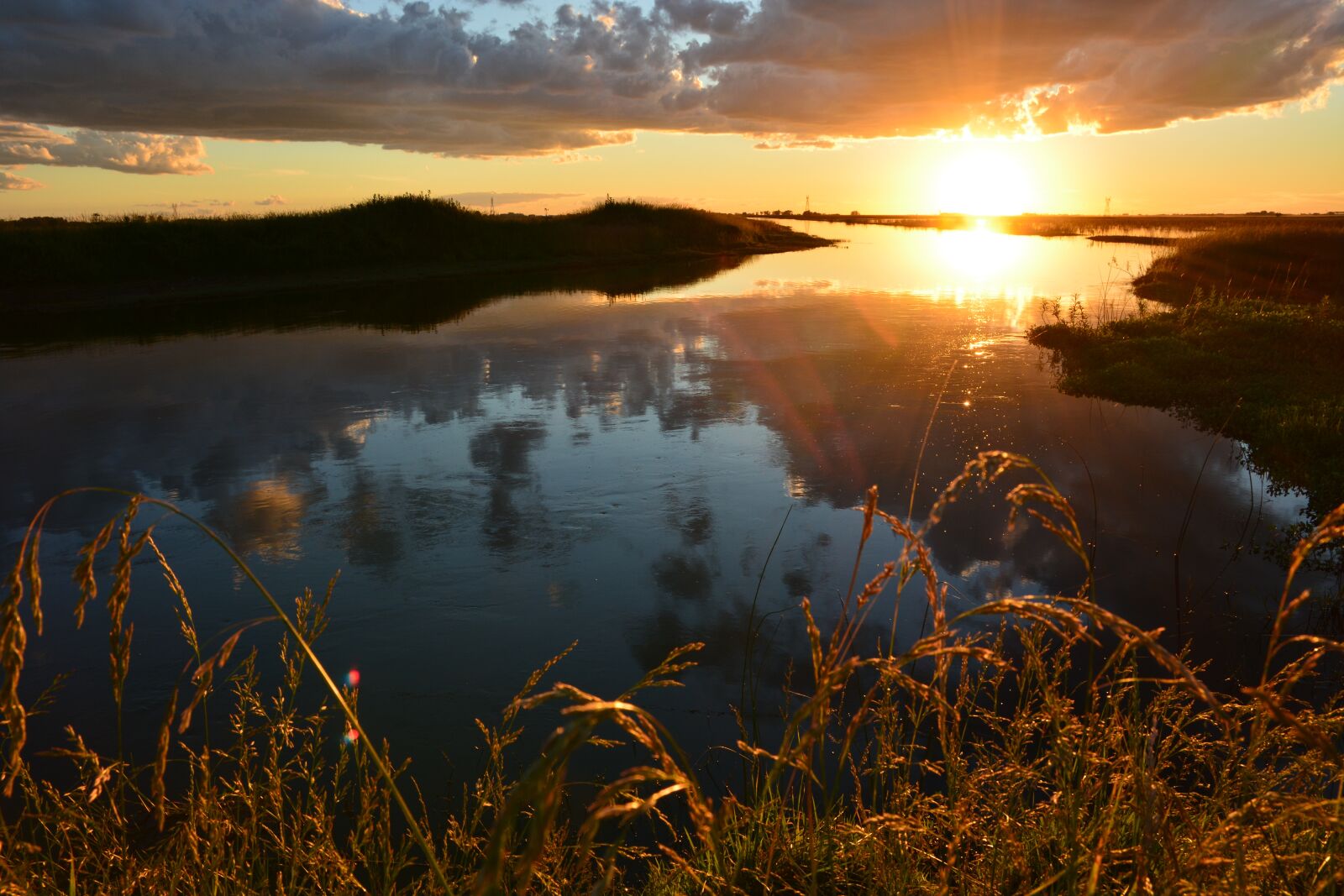 Nikon D5200 sample photo. Sunset, brook, natural landscape photography