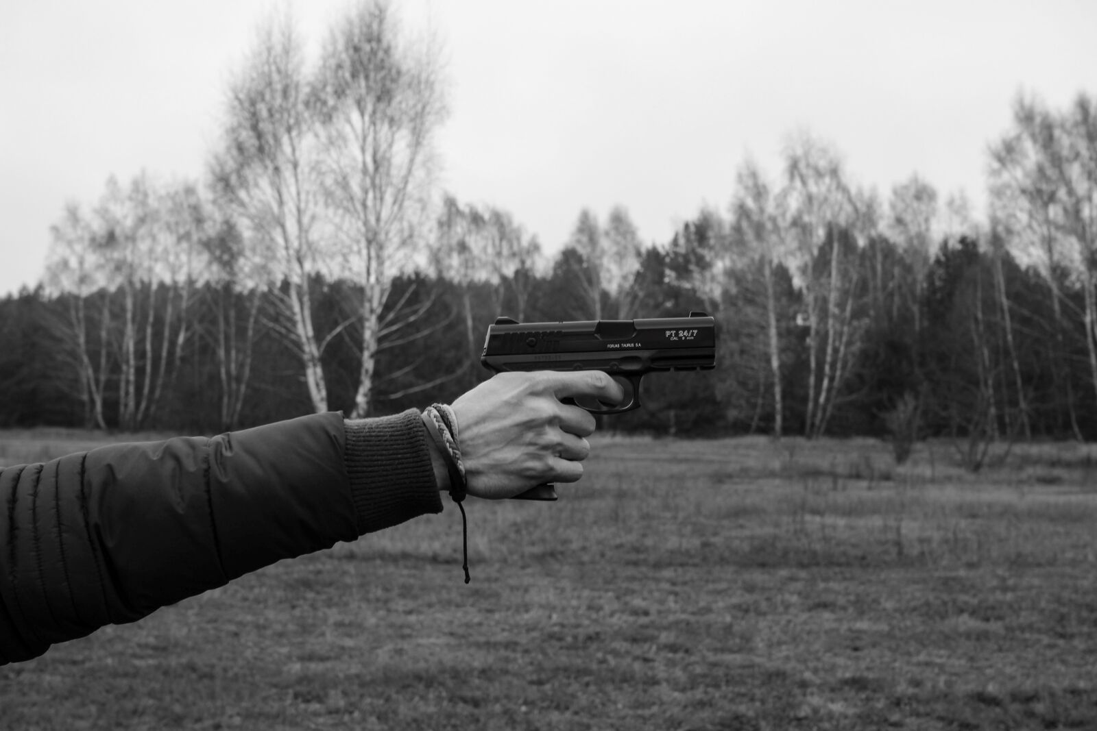 Canon EF-S 24mm F2.8 STM sample photo. Weapon, pistol, shoot photography