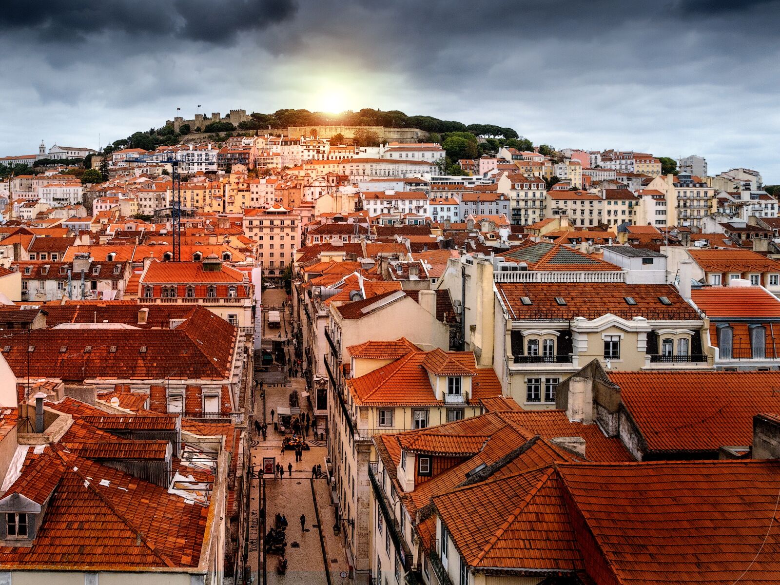 Olympus XZ-1 sample photo. Lisbon, retouch, sunset photography