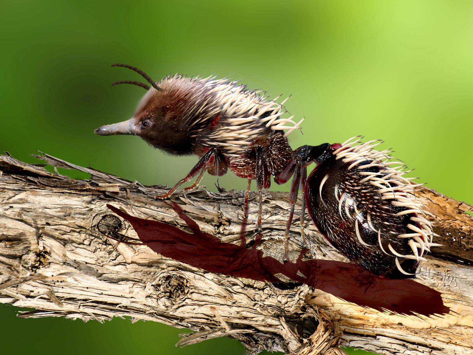 Nikon Coolpix P900 sample photo. Echidna, digiart, ant photography