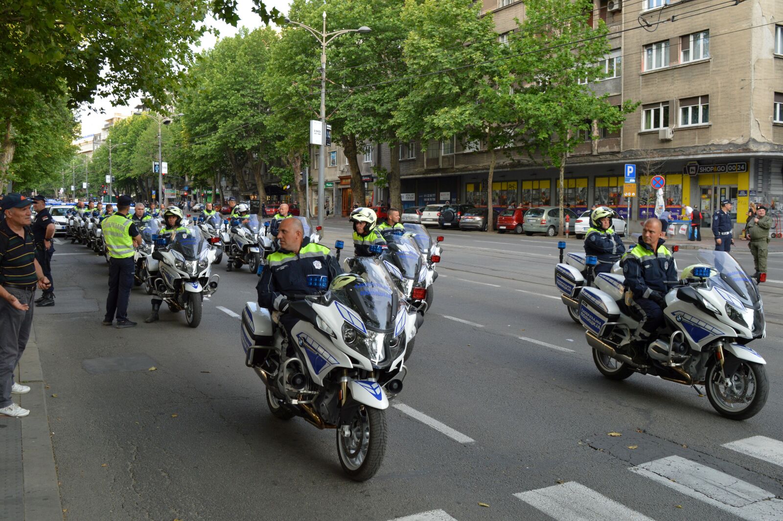 Nikon D3200 sample photo. Police cars, police motorcyclists photography