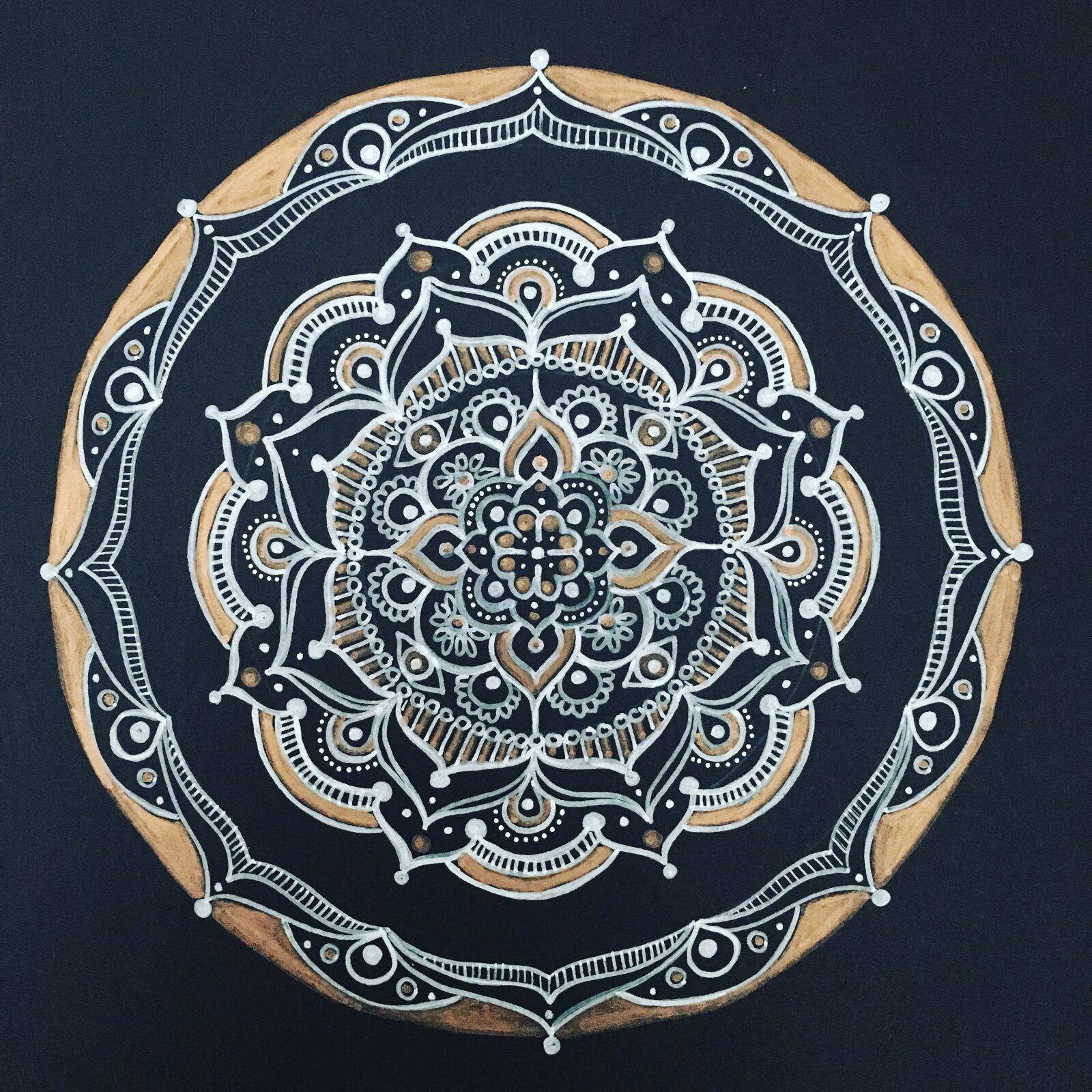 Apple iPhone 6s sample photo. Mandala, black and white photography
