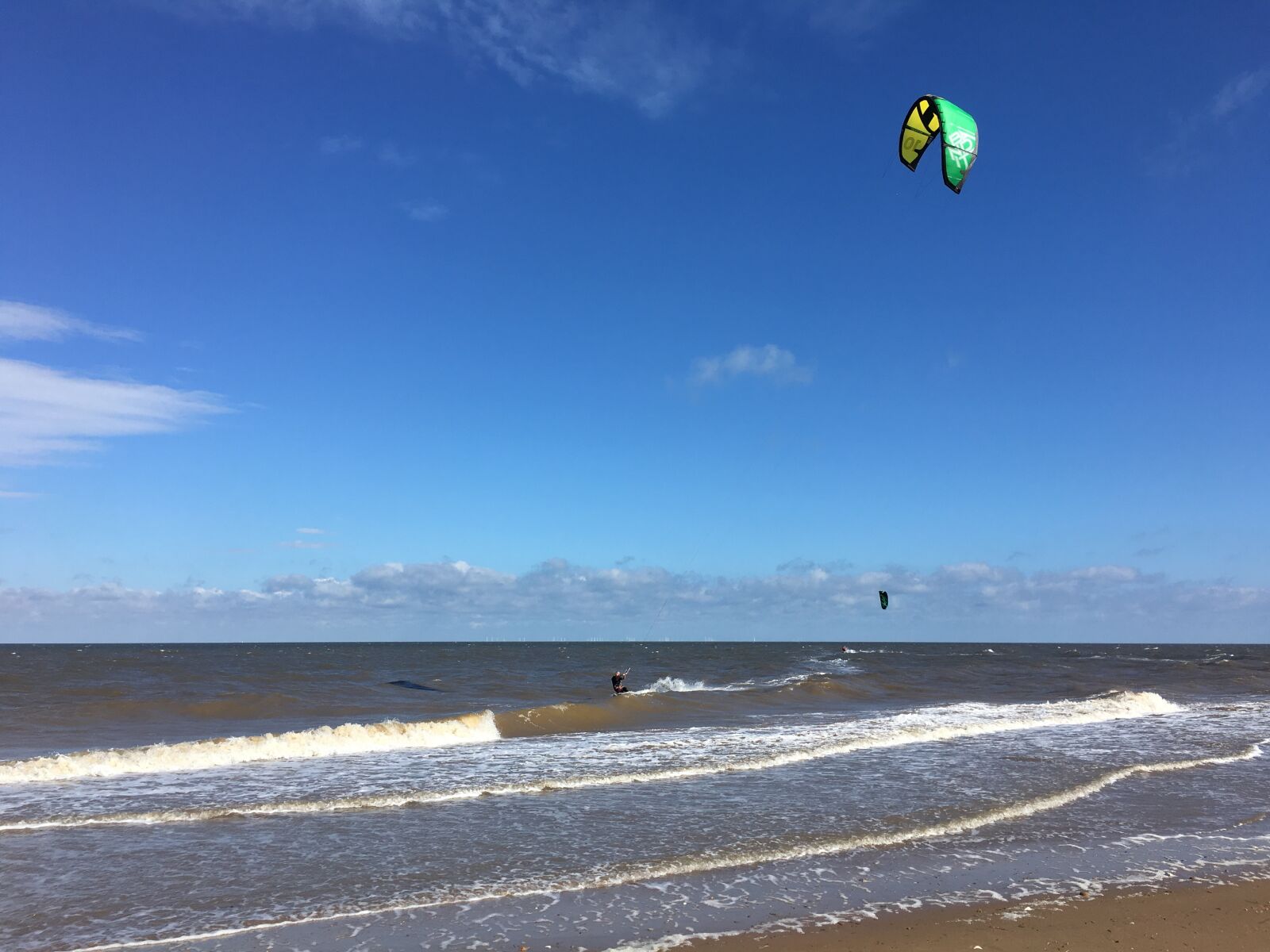 Apple iPhone 6s sample photo. Beach, norfolk, paragliding photography