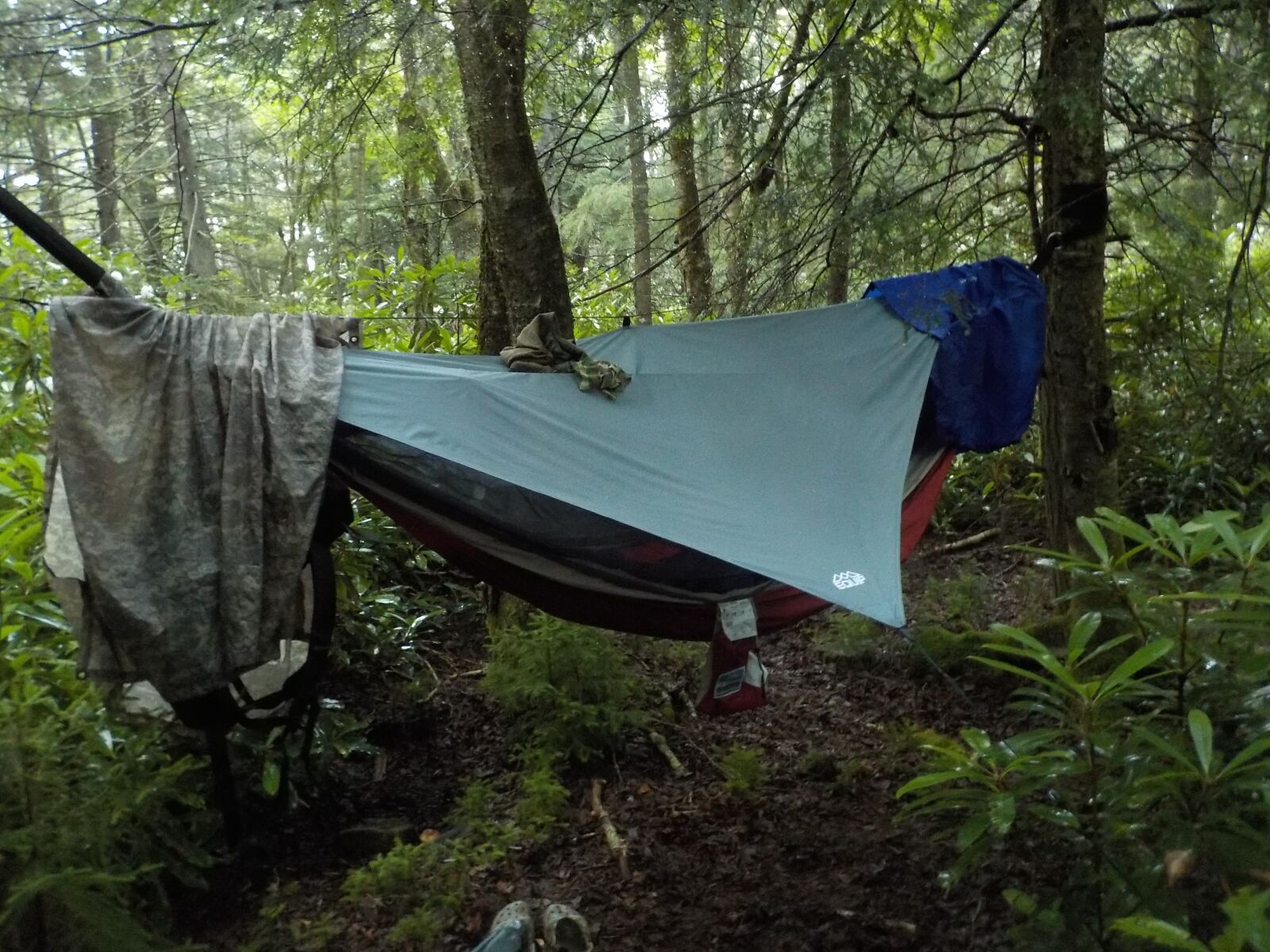 Nikon Coolpix S33 sample photo. Camp, hidden, hammock photography
