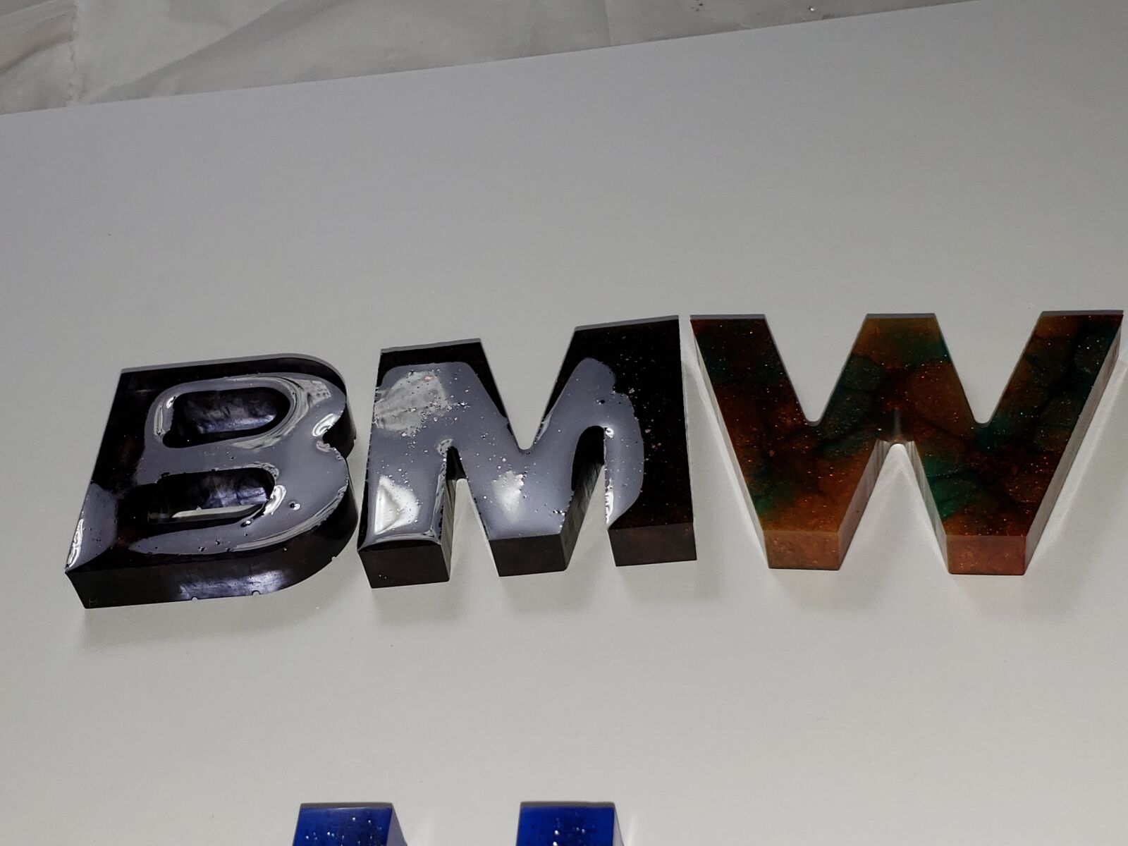 Samsung Galaxy S9+ sample photo. Resin, bmw, letters photography