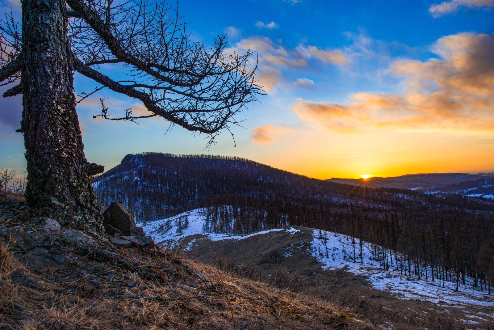 Nikon D800E sample photo. Landscape, sunset, early winter photography