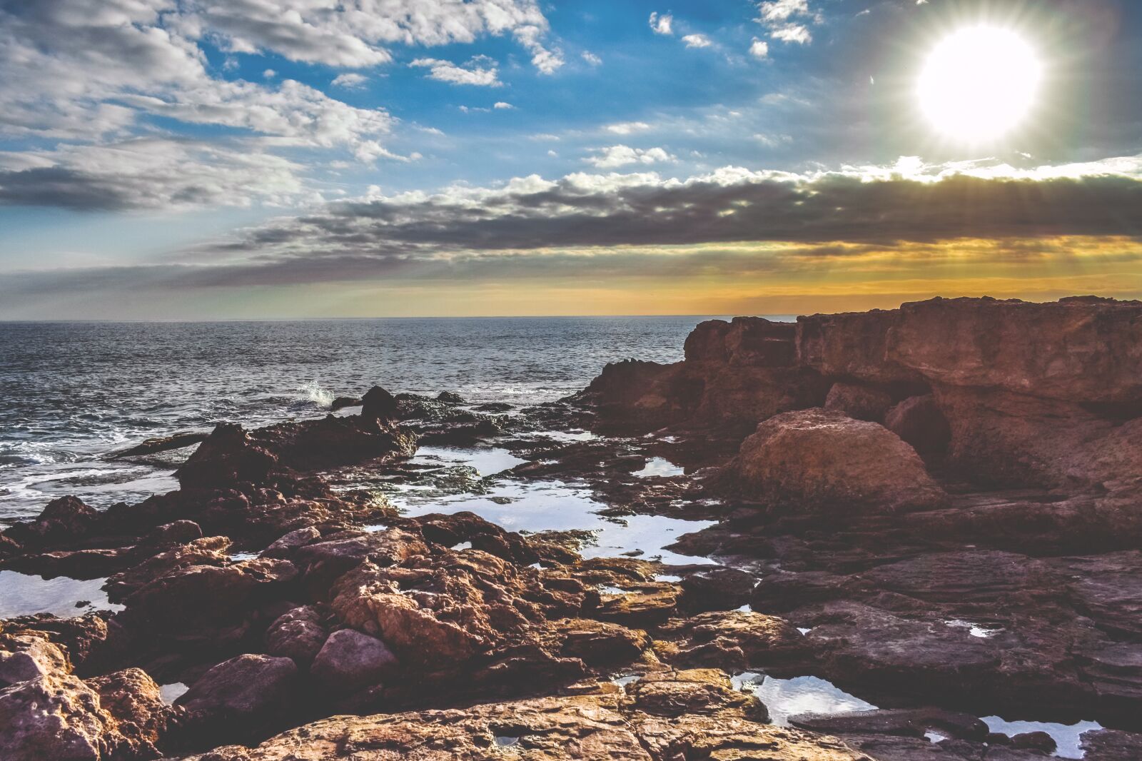 Nikon D3300 sample photo. Rocky coast, afternoon, sun photography