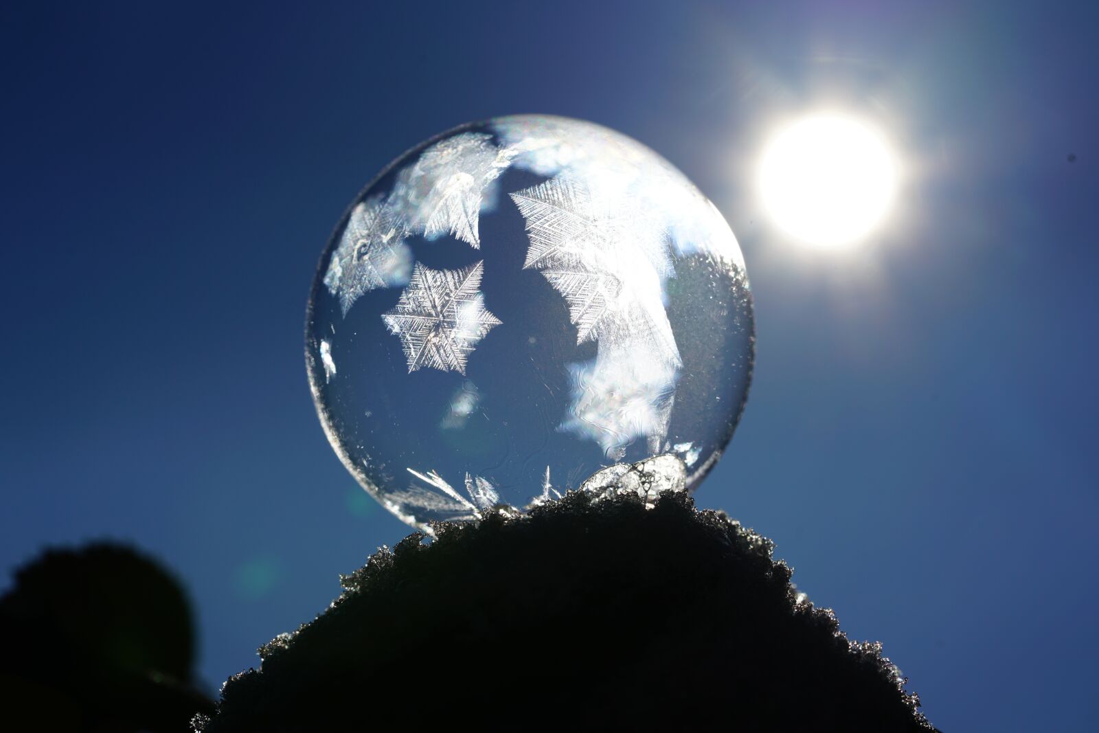 Sony a7R II + Sony FE 90mm F2.8 Macro G OSS sample photo. Soap bubble, crystals, eiskristalle photography