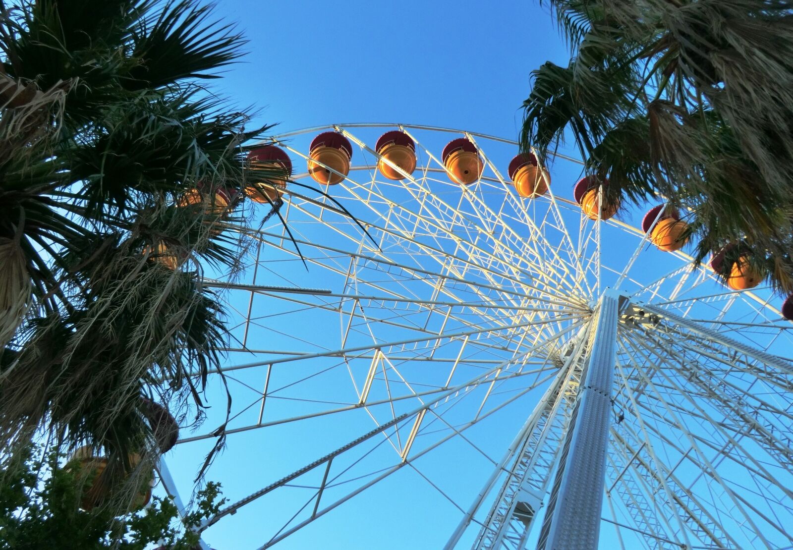 CASIO EX-H20G sample photo. Ferris wheel, sky, carousel photography