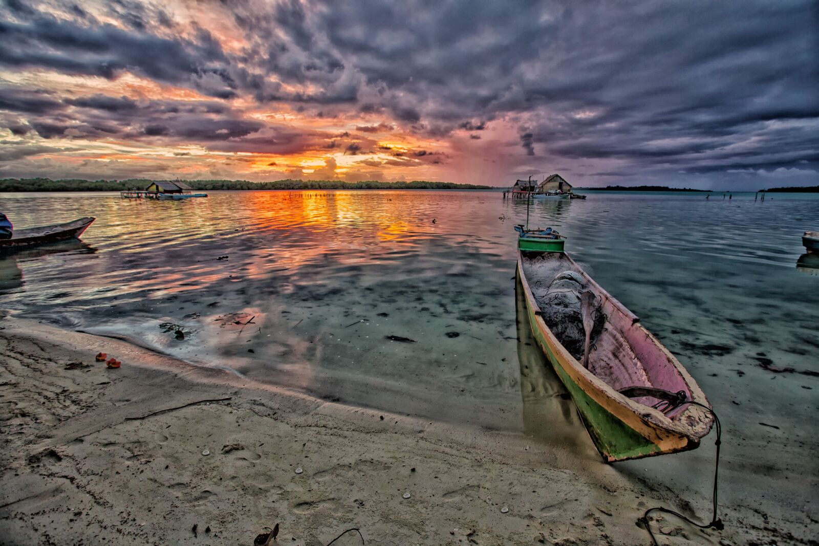 Canon EOS 5D Mark II sample photo. At dusk, lagoon, dugout photography