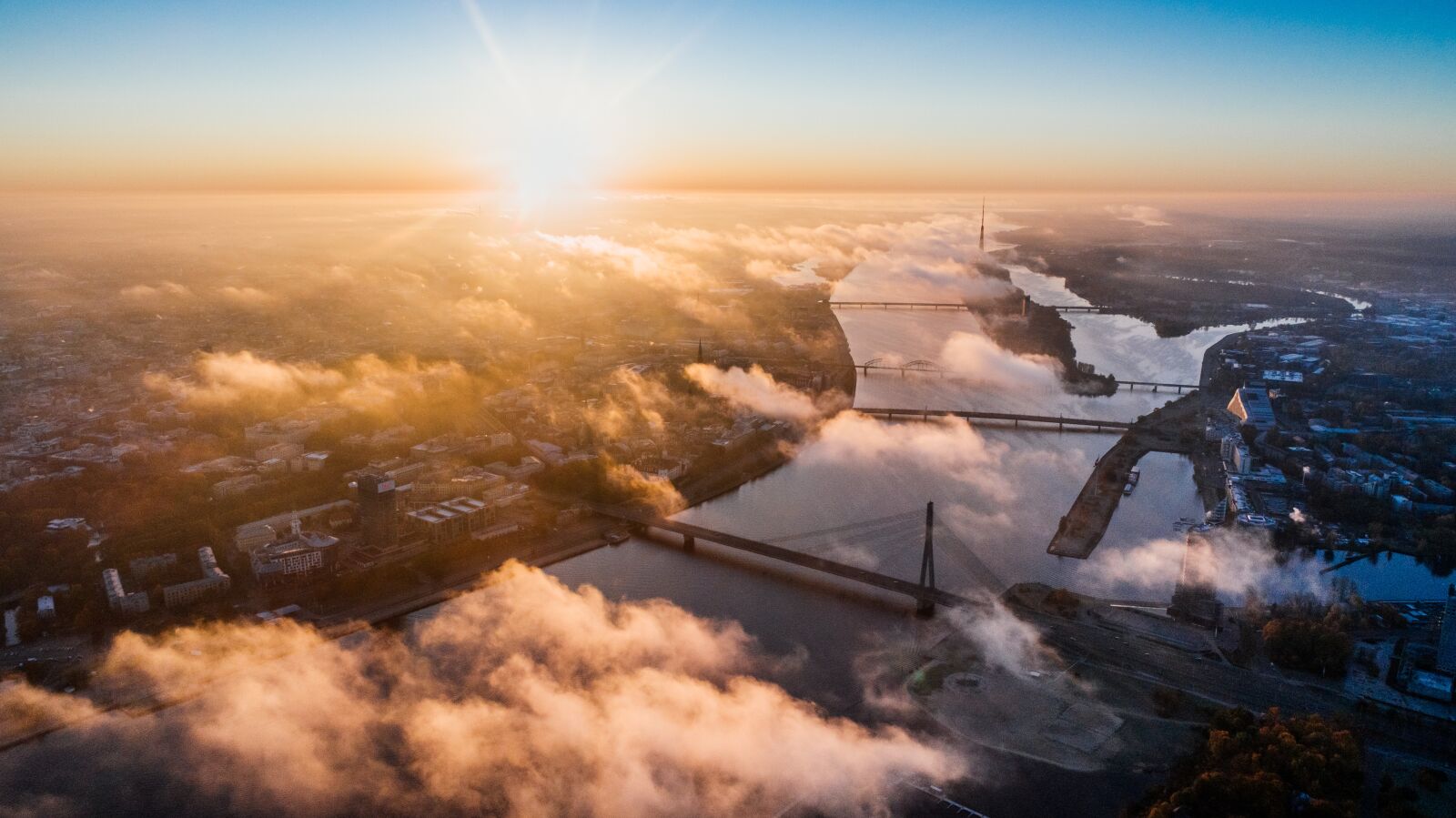 DJI FC6310 sample photo. Riga, latvia, drone photography
