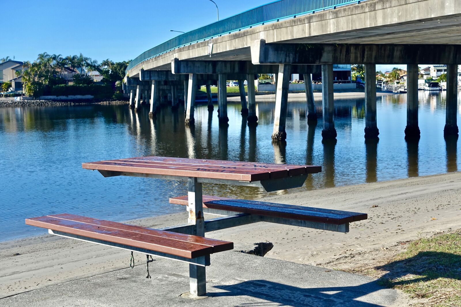 Sony Cyber-shot DSC-RX100 III sample photo. Bench, bridge, wooden photography