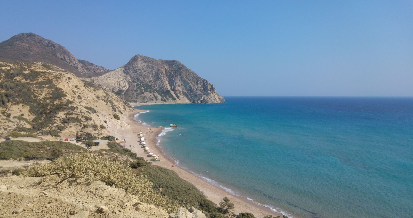 LG G4 sample photo. Pink beach, sea, horizon photography