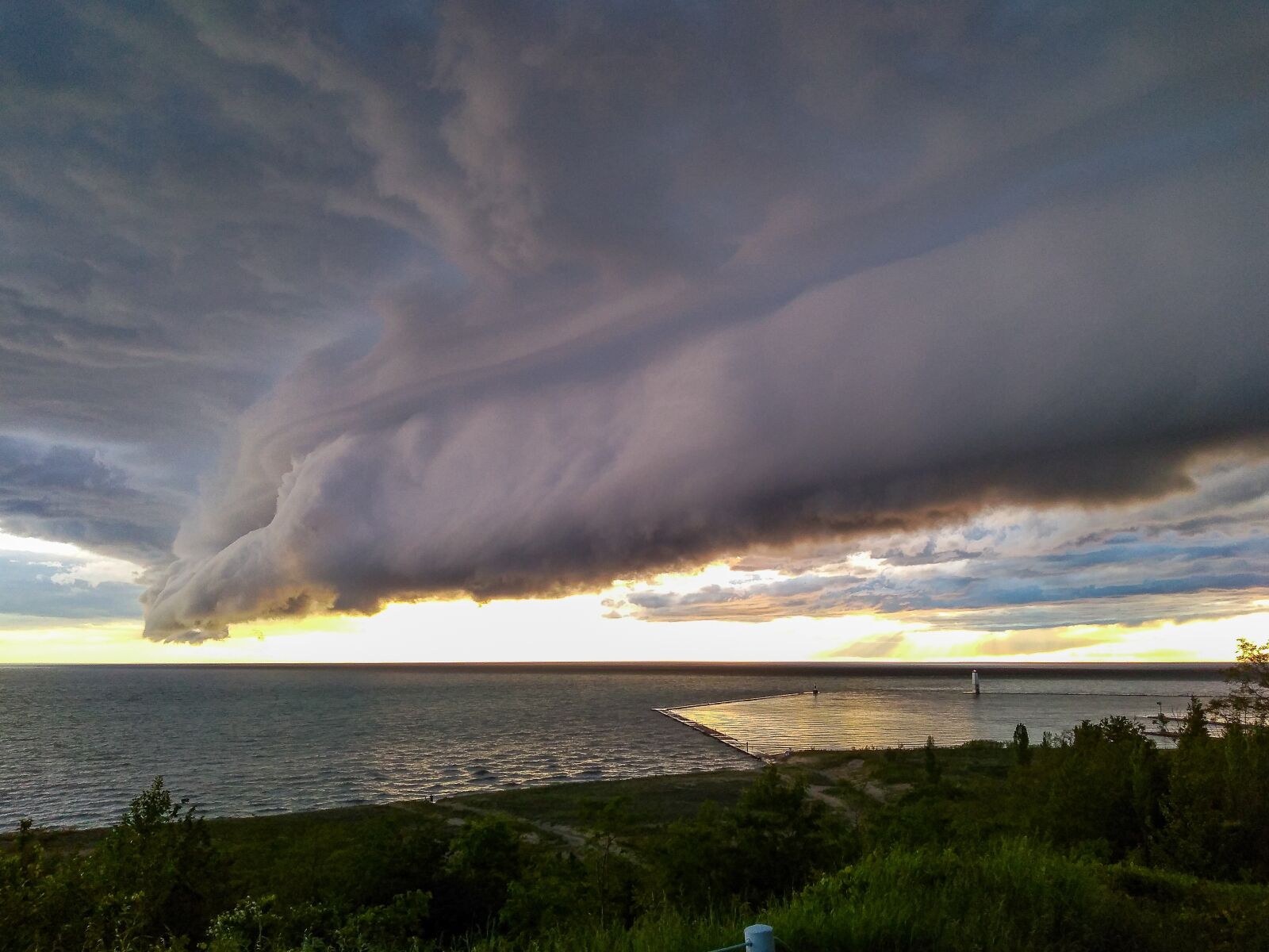 ASUS X00PD sample photo. Storm, michigan, nature photography