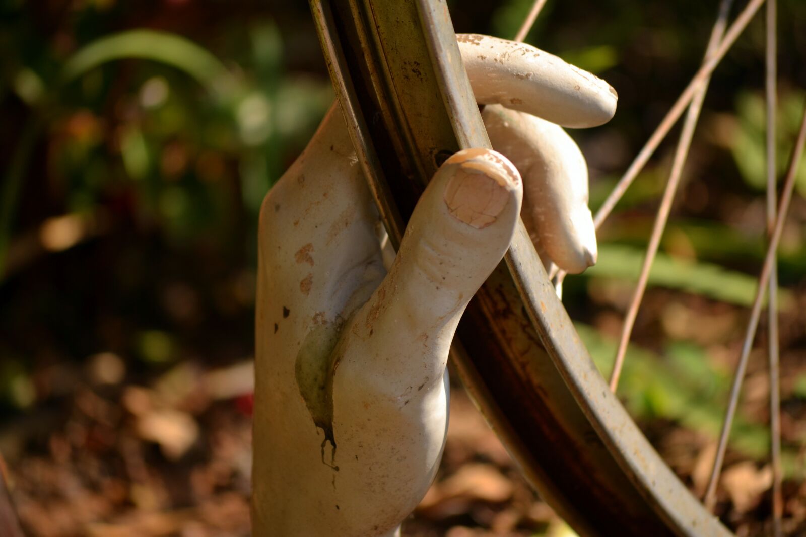 Nikon D3100 sample photo. Sculpture, art work, hand photography